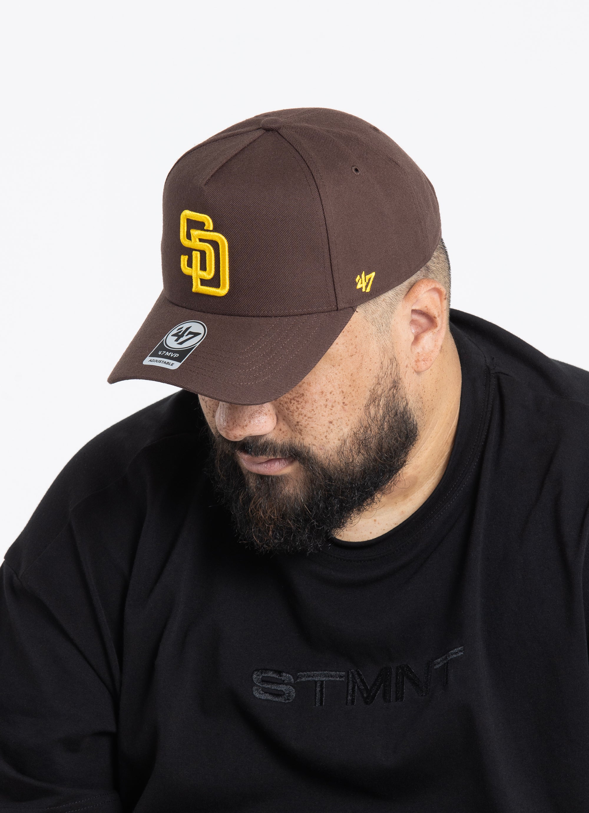 47 Brand, SD Padres Striped Bucket Hat - Brown