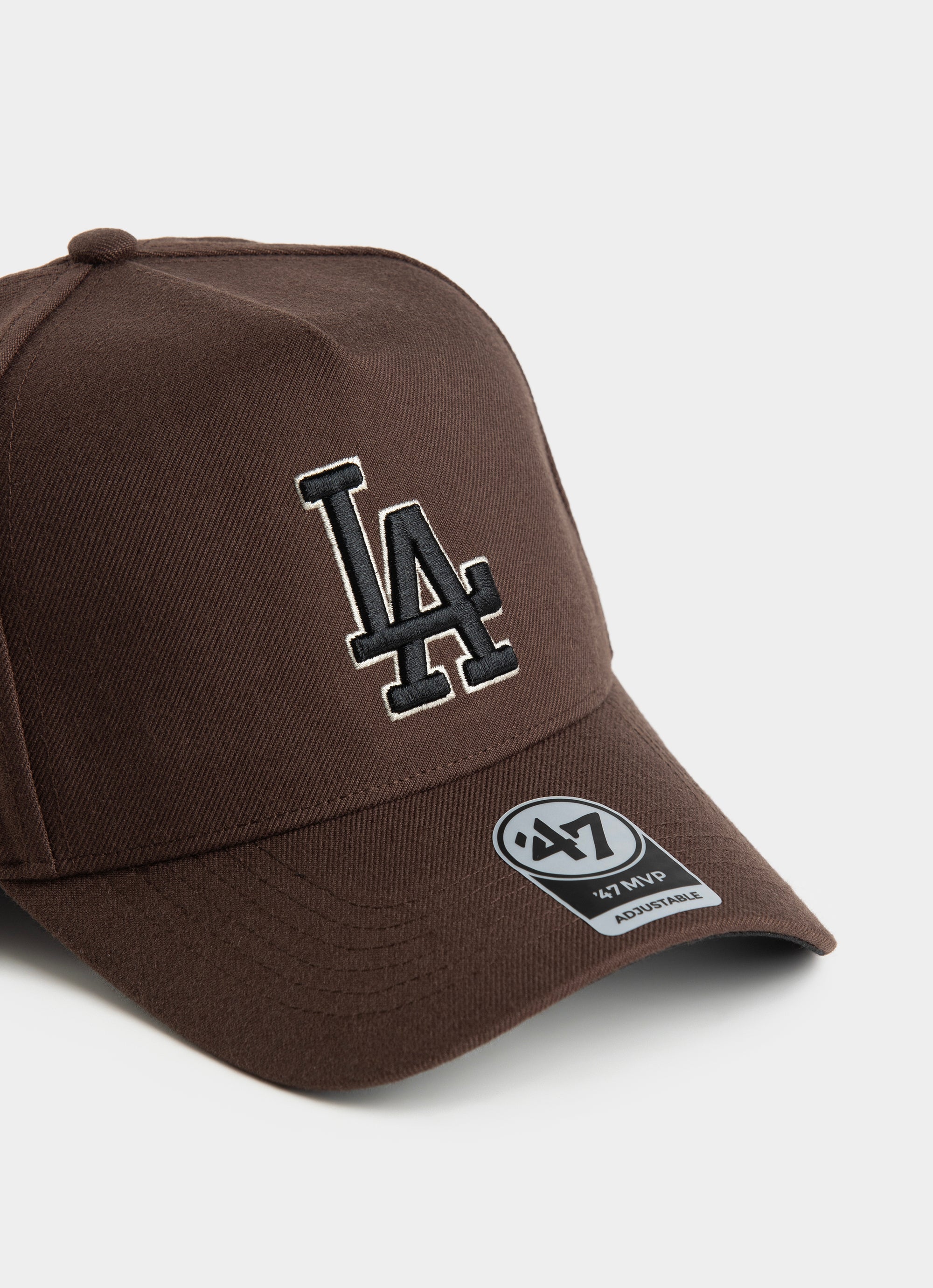 47Brand Los Angeles Dodgers Black Raised Basic MVP Snapback Hat