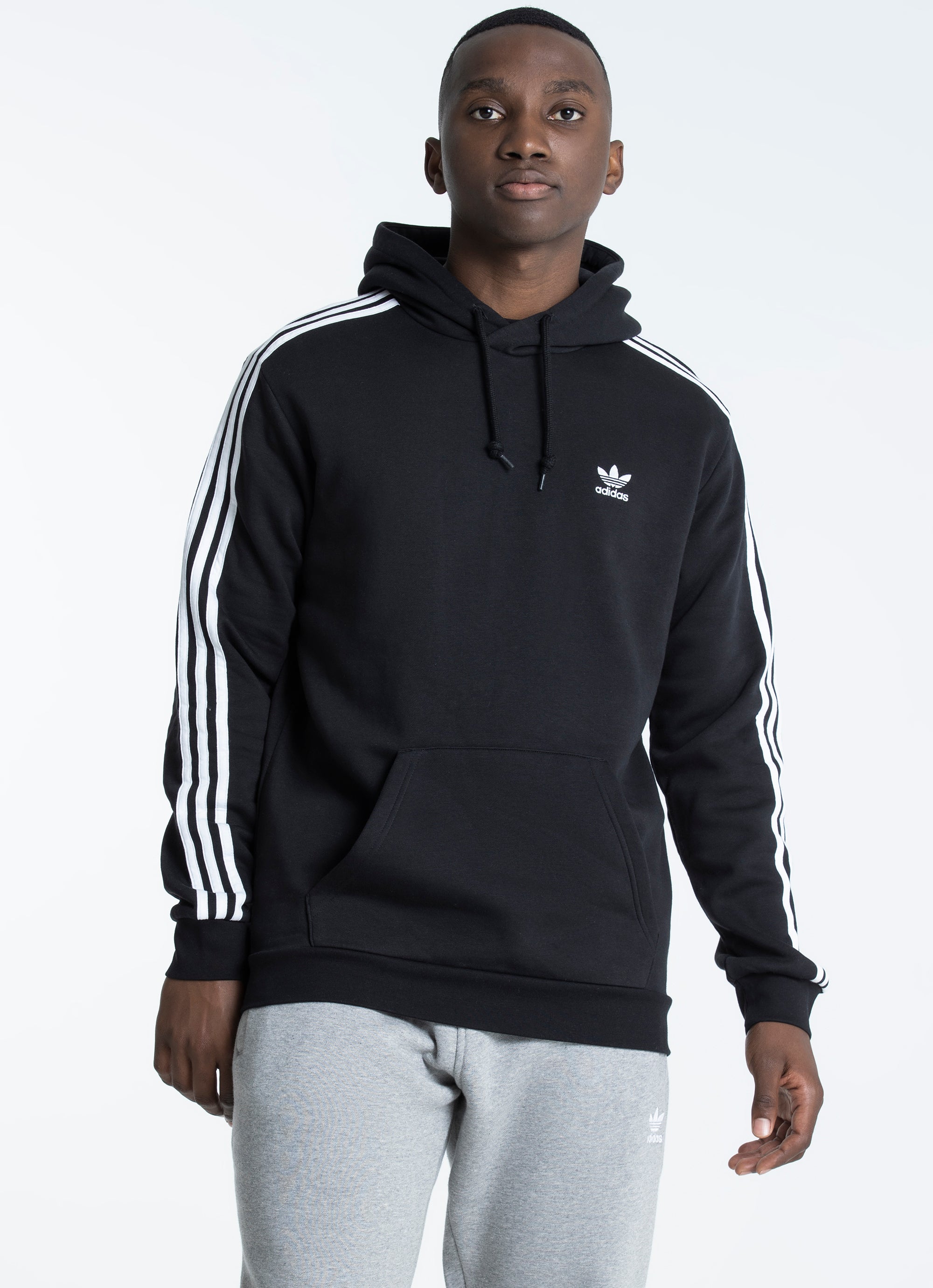 red adidas 3 stripe hoodie