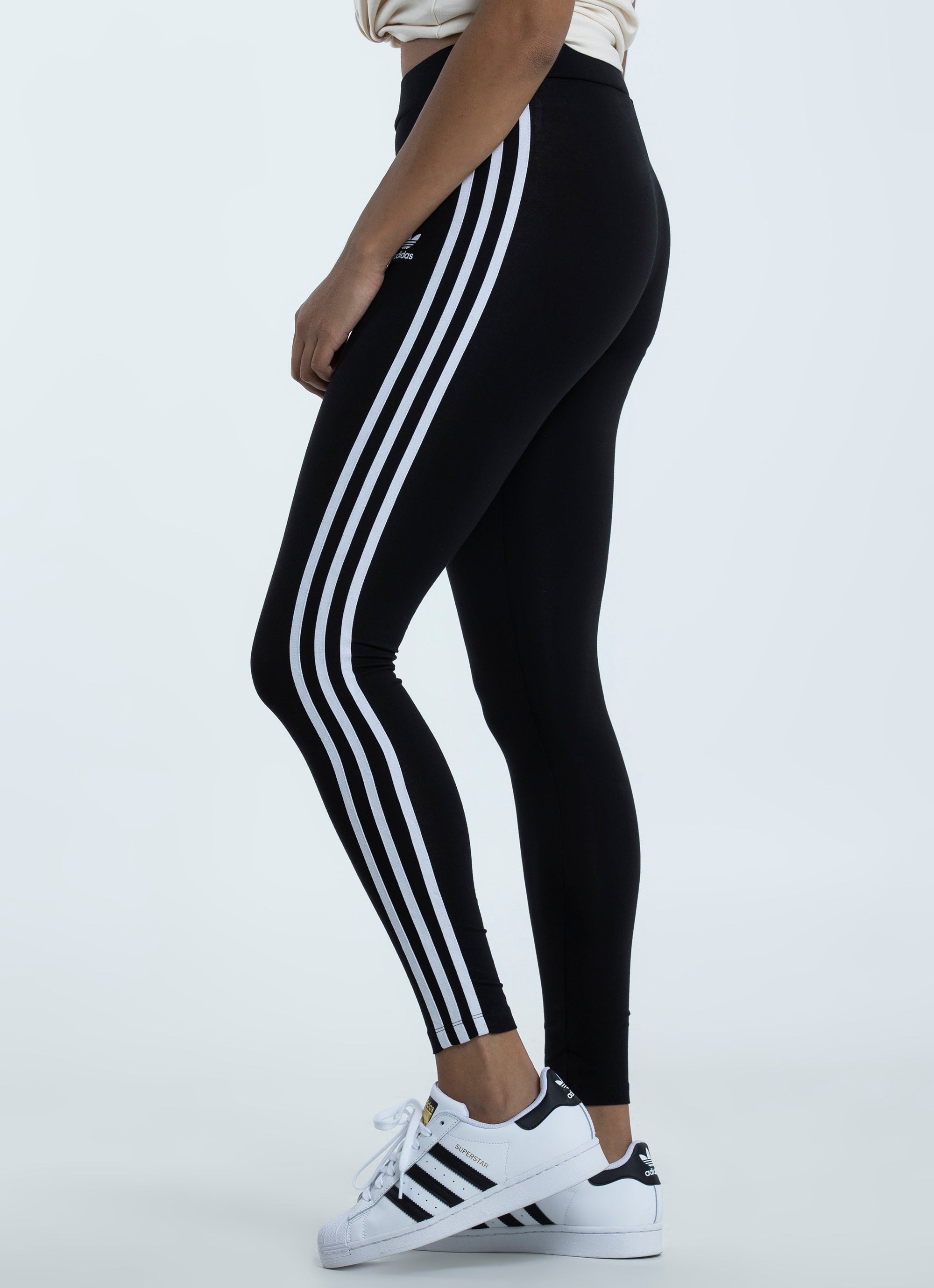 Adidas Originals Black/White 3 Stripe Women's Leggings (XL) New With Tags