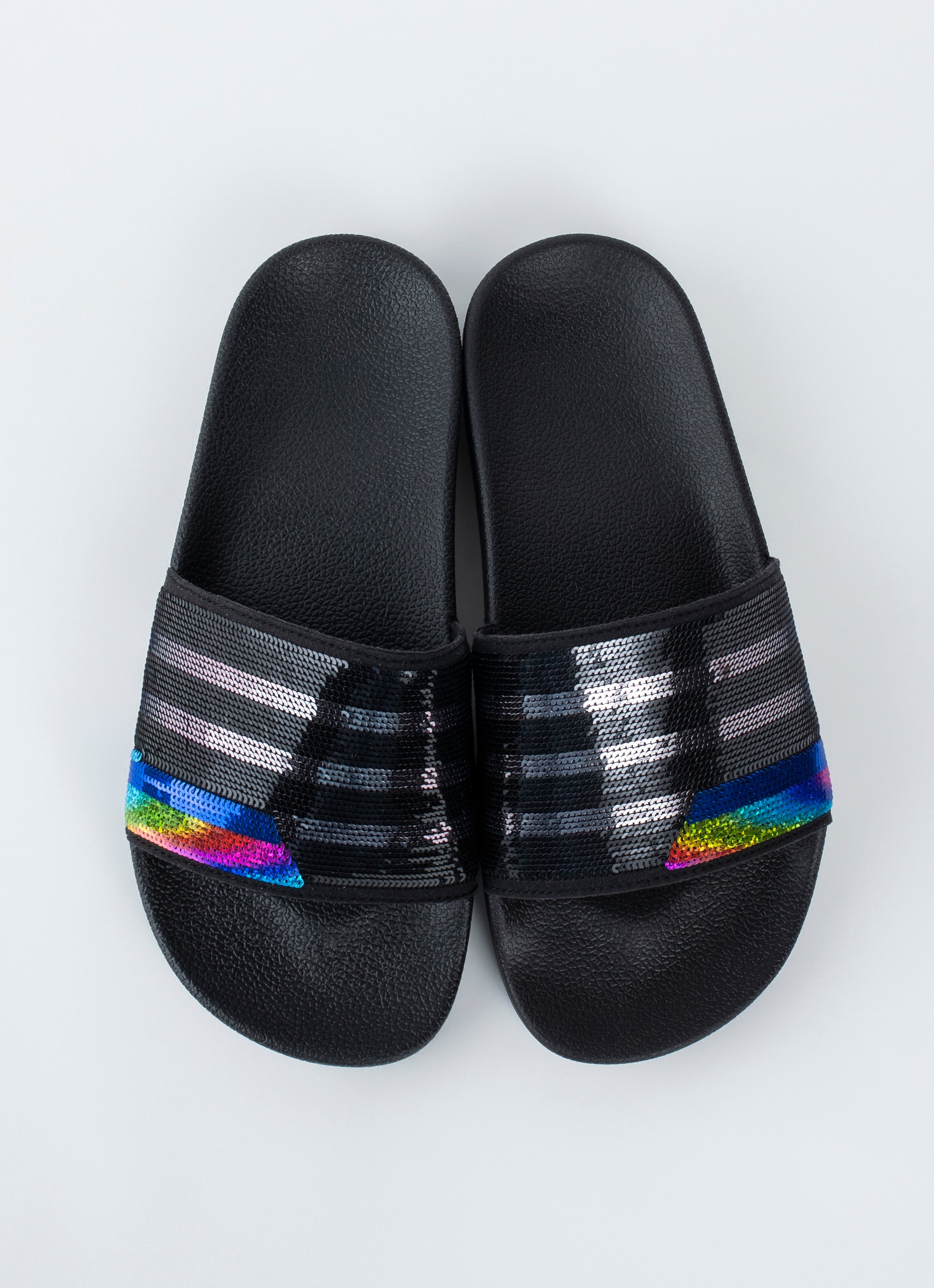 Adidas Adilette Slide Youth in Black Red Rat