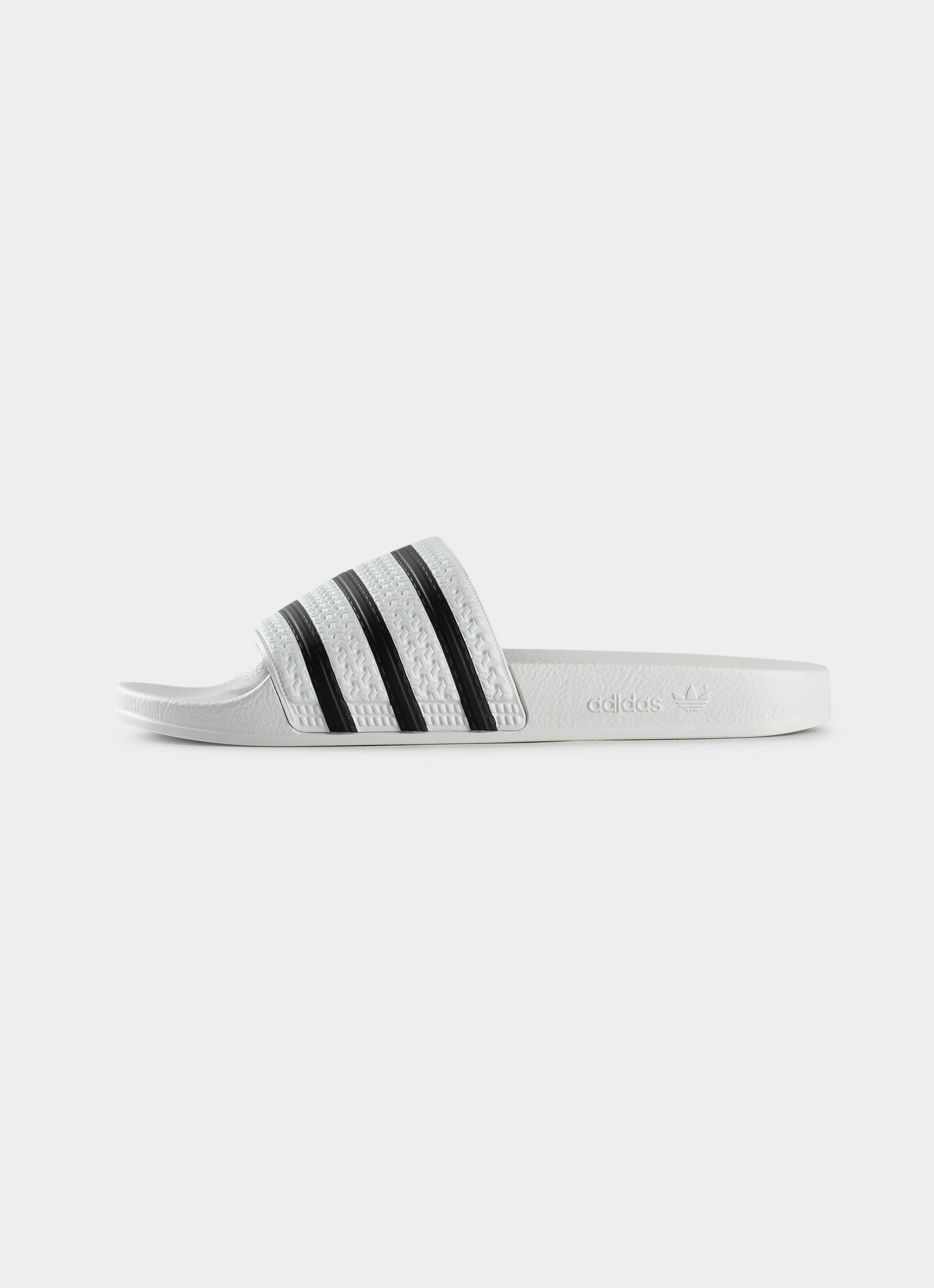 Adidas Originals Adilette Slides jandals in White Red Rat