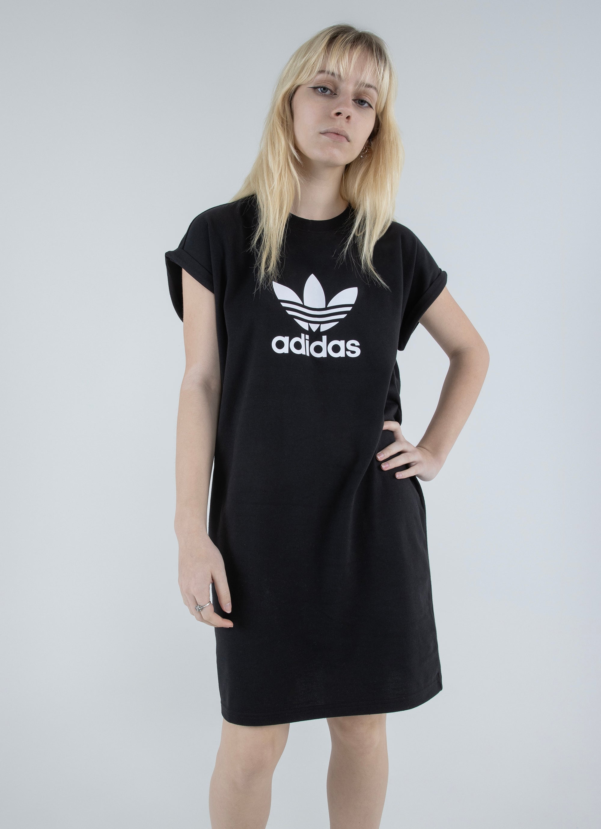 Adidas shirt hotsell dress black