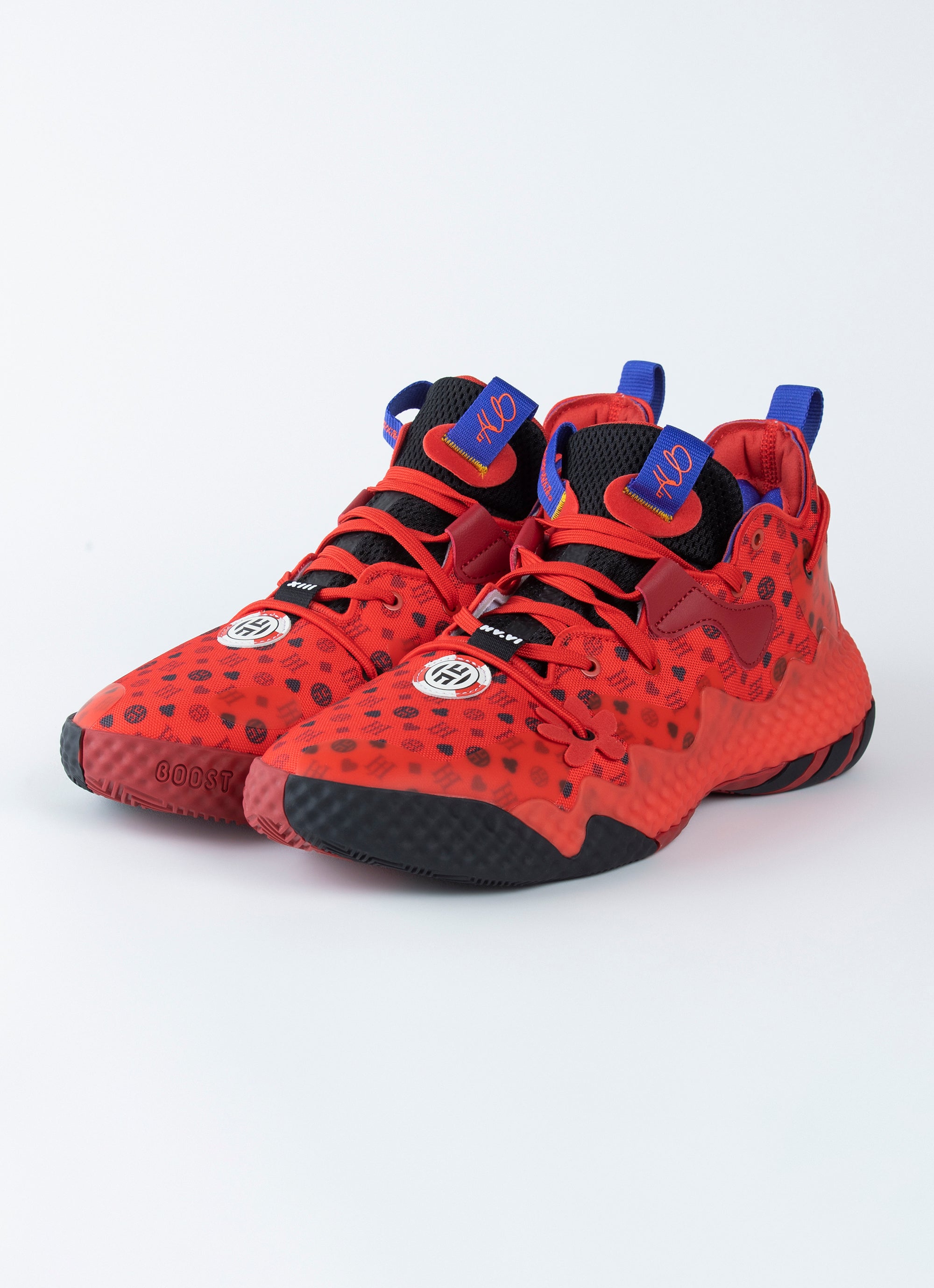 All red adidas hot sale basketball shoes