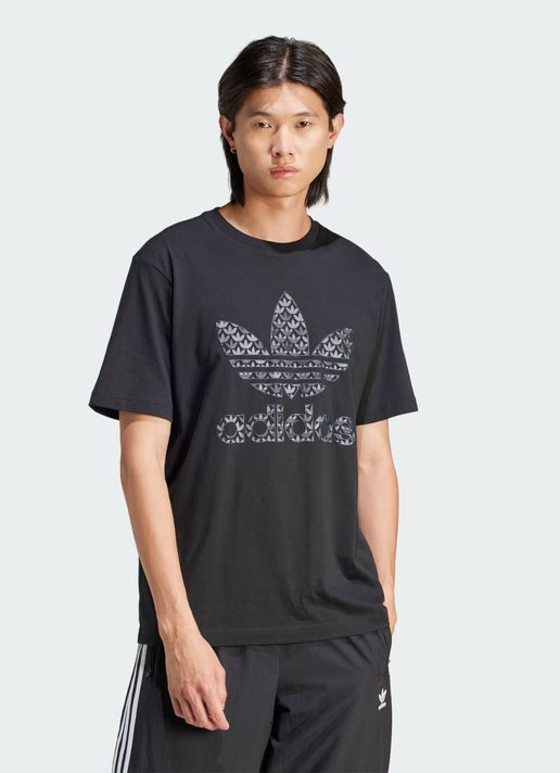 Adidas Originals Classic Monogram Graphic Tee in Black | Red Rat