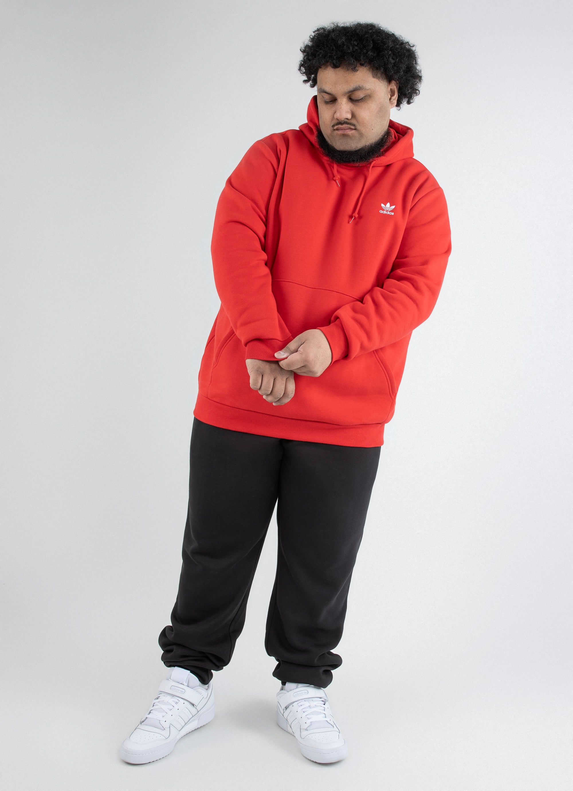 adidas Originals sweatpants in red with oversized trefoil logo