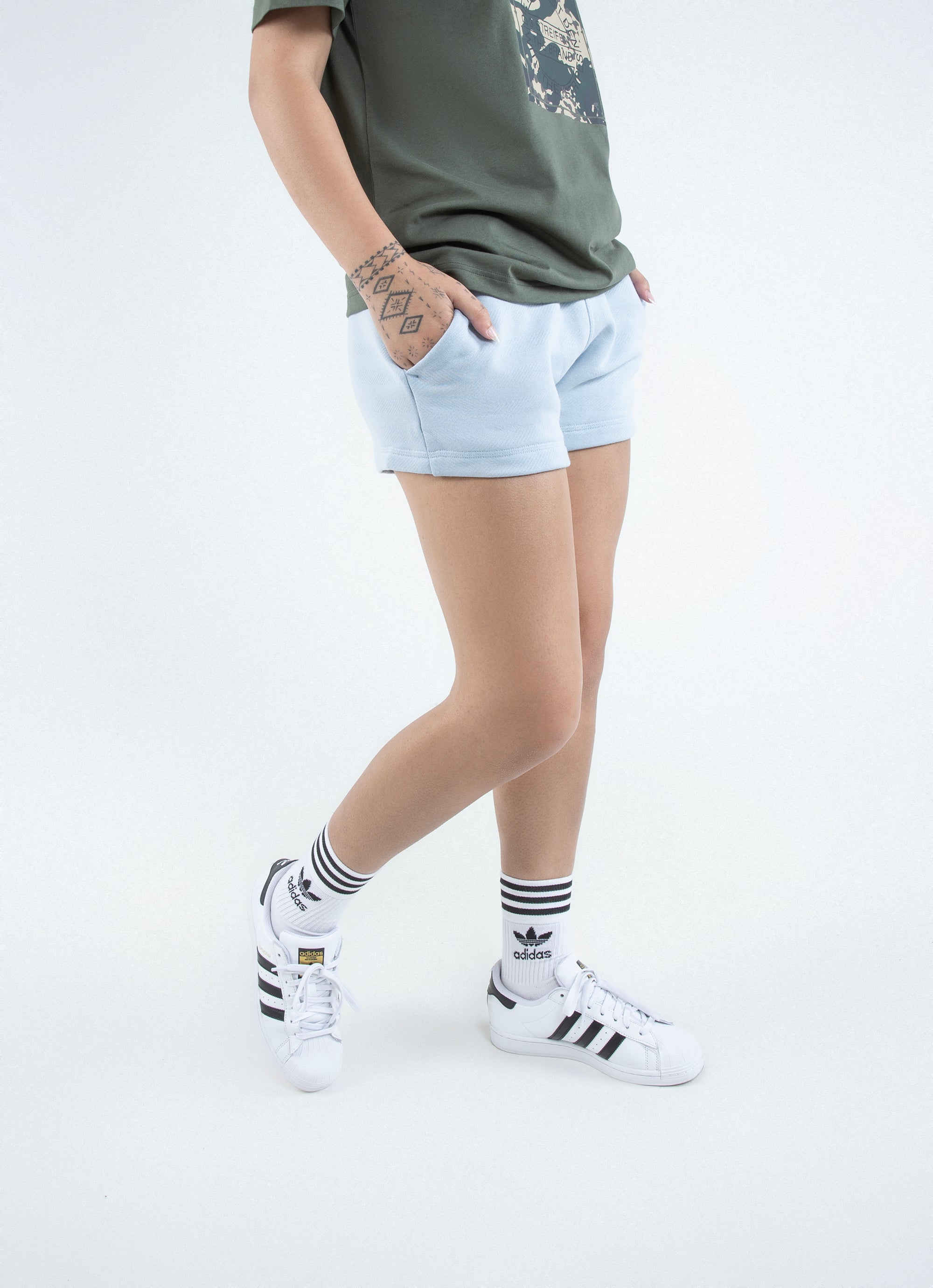 Blue adidas shorts clearance womens