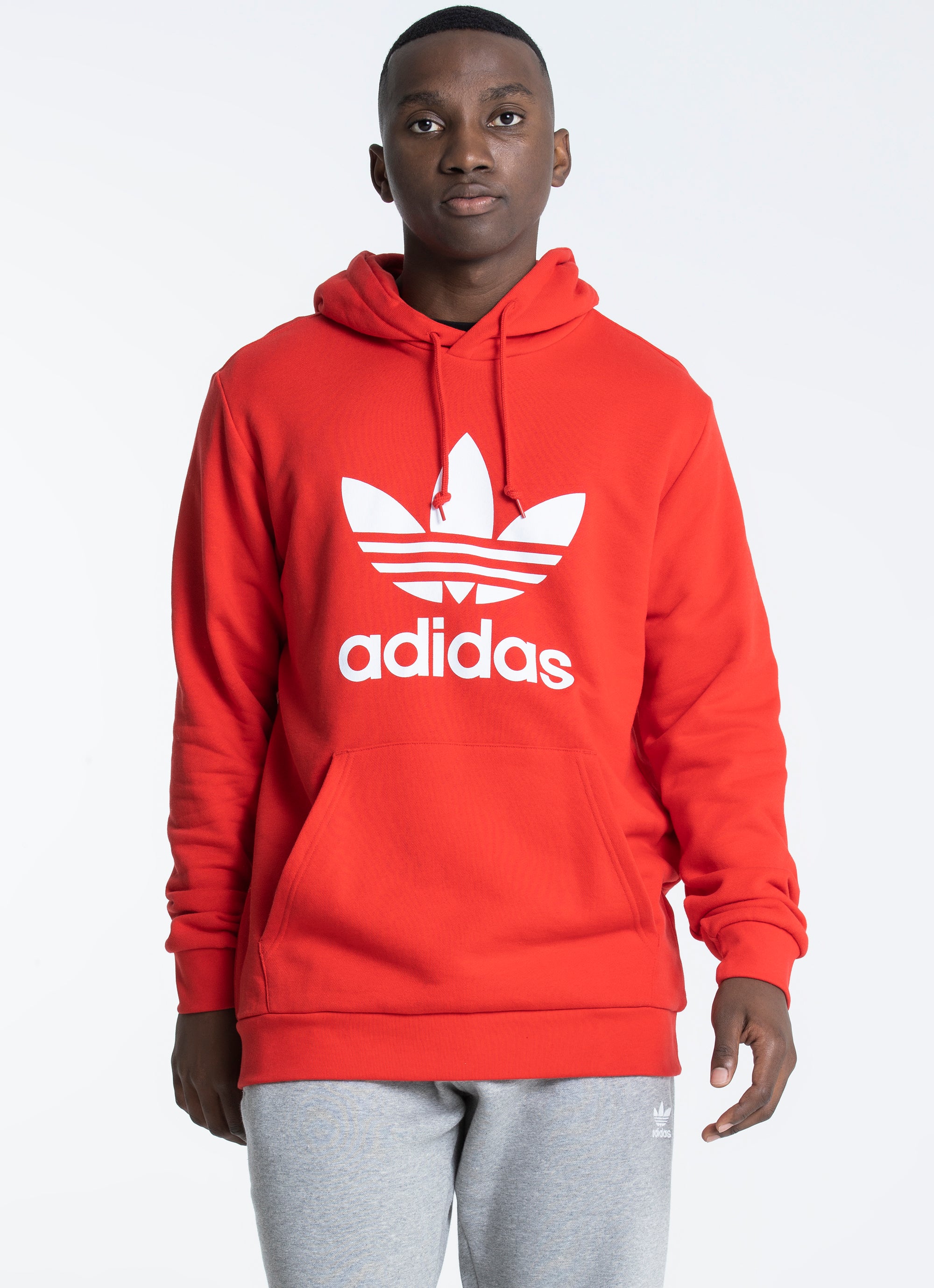 opschorten Bakkerij ledematen Adidas Originals Trefoil Hoodie in Red | Red Rat