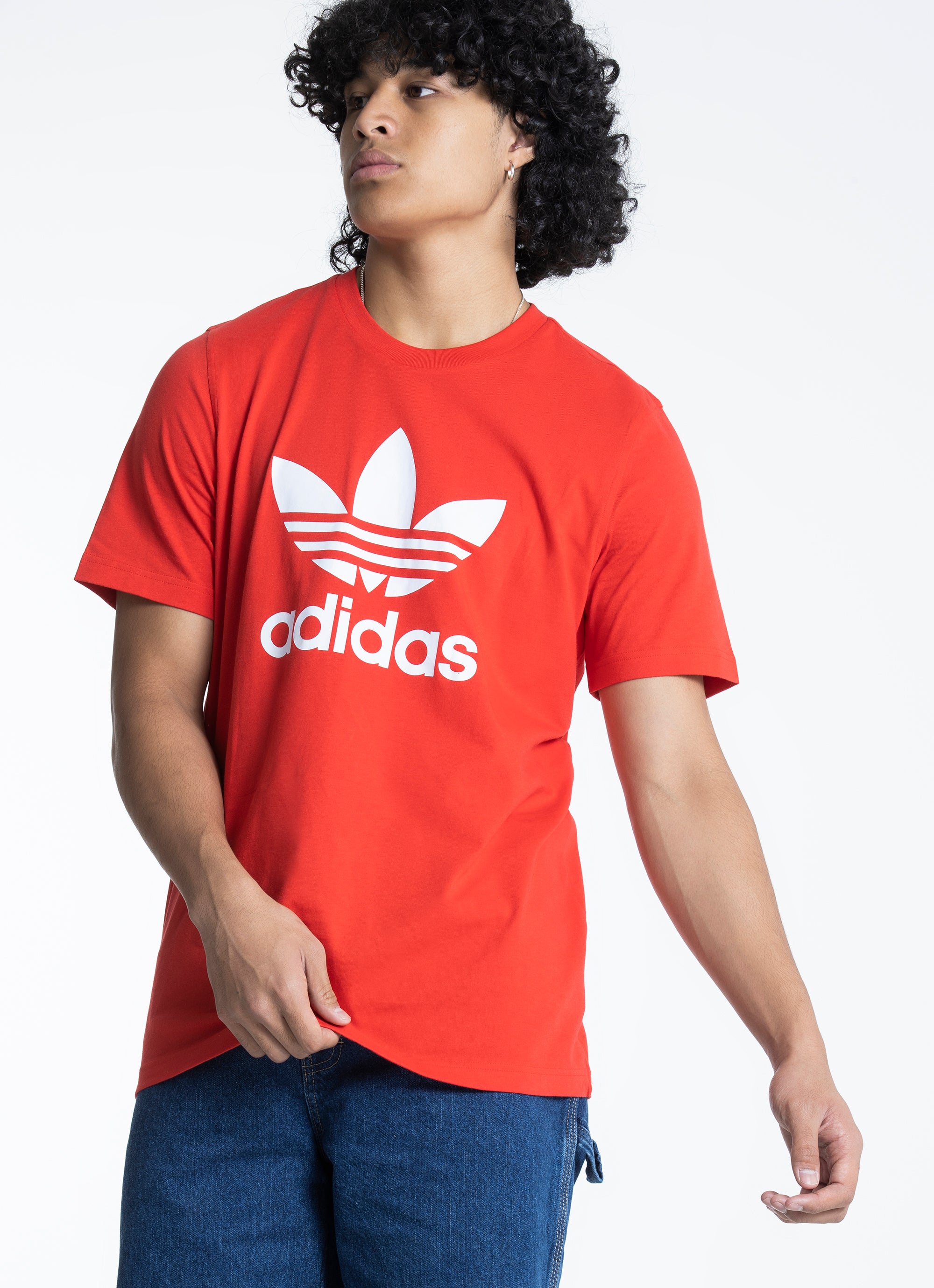 adidas red crew neck