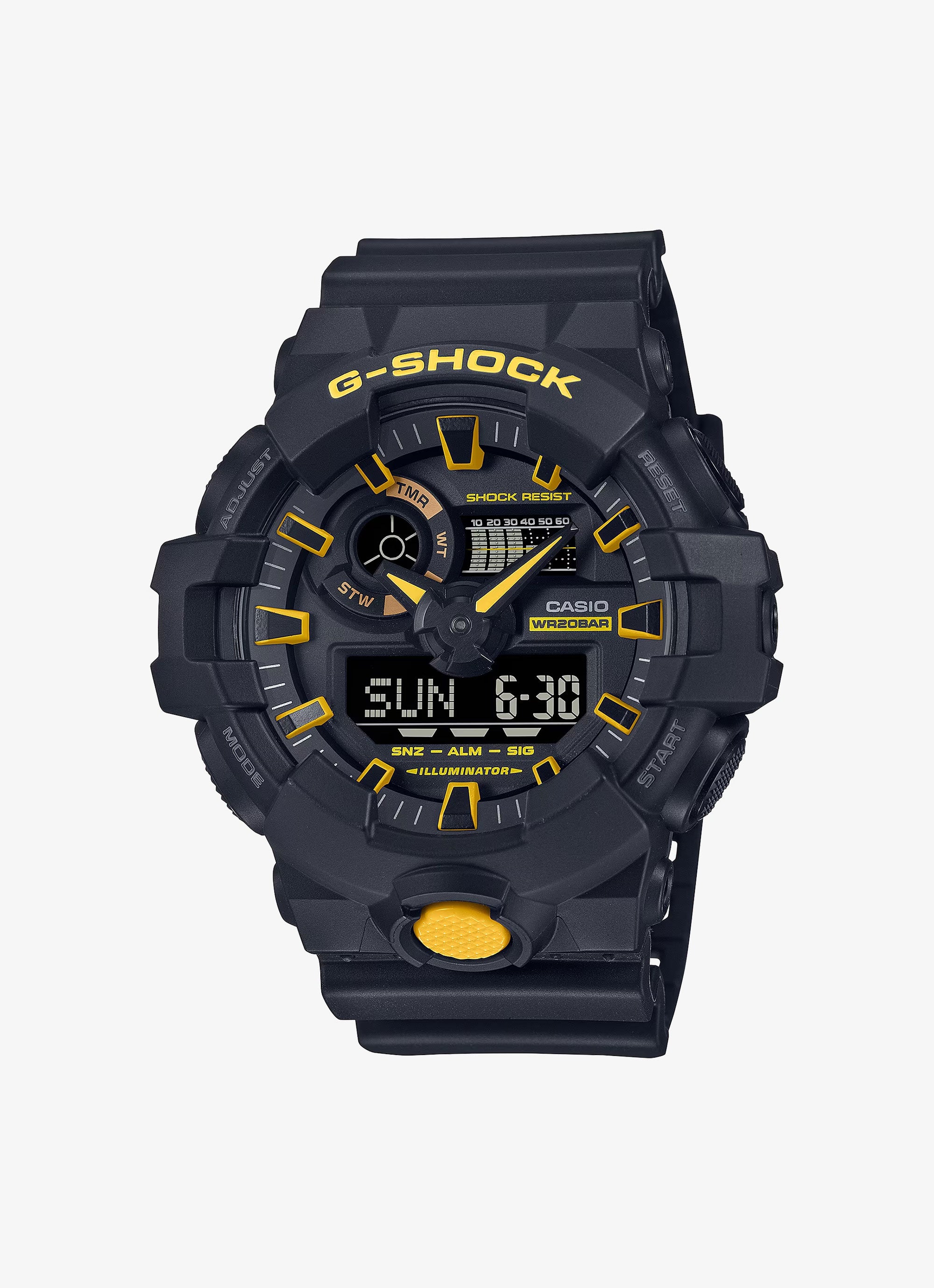 Casio G shock Ga 700 Series Analog Digital Watch in Black Red Rat