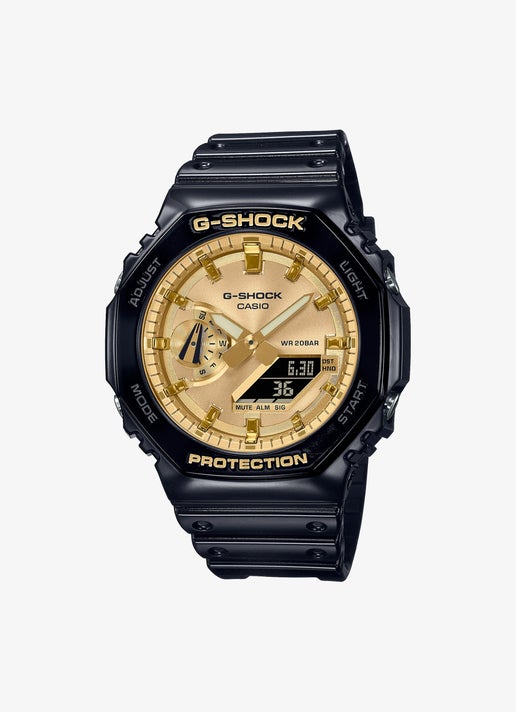 Casio G-shock Ga2100gb-1a Analogue-digital Watch in Black | Red Rat