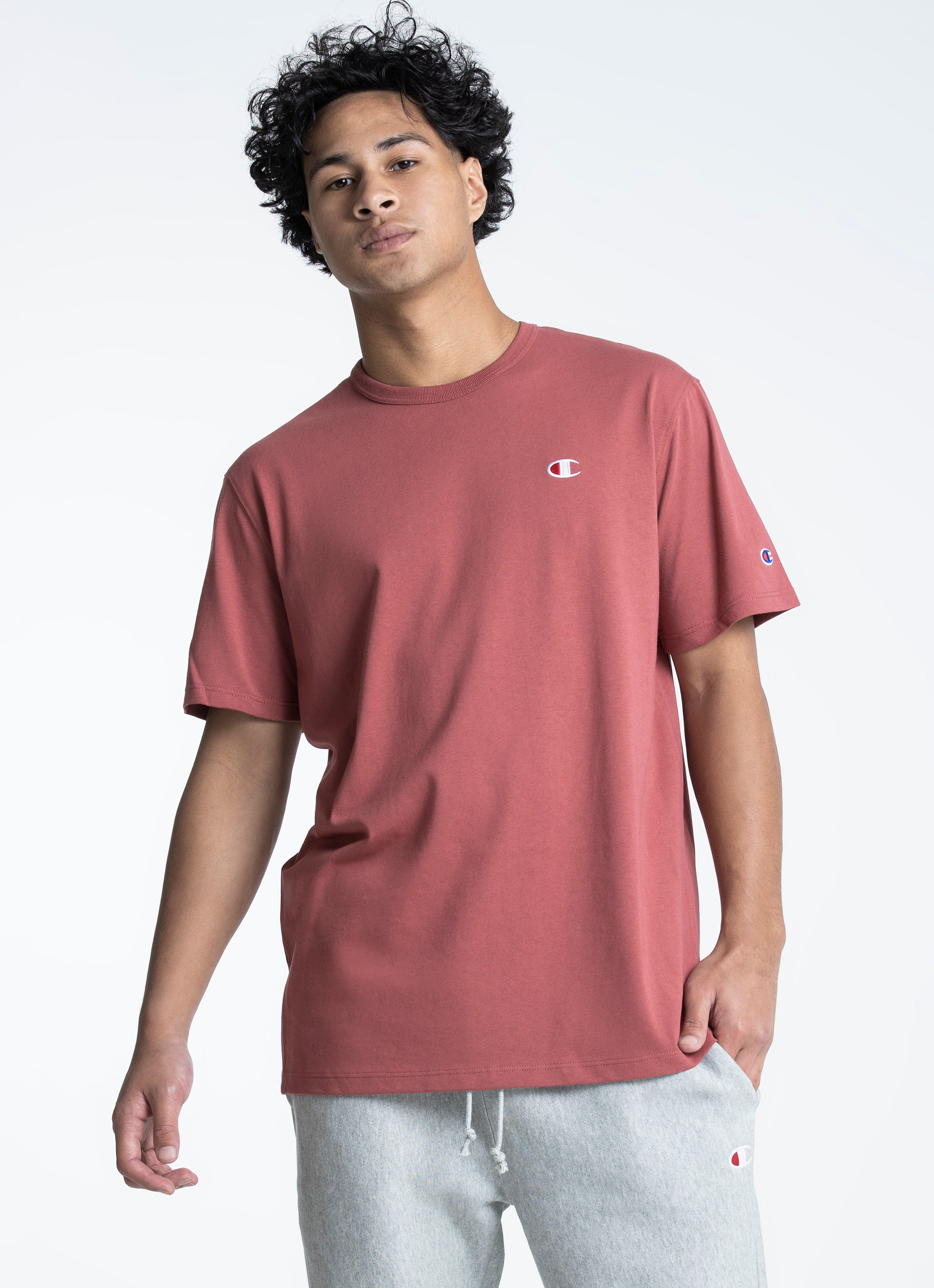 Champion red cheap tee