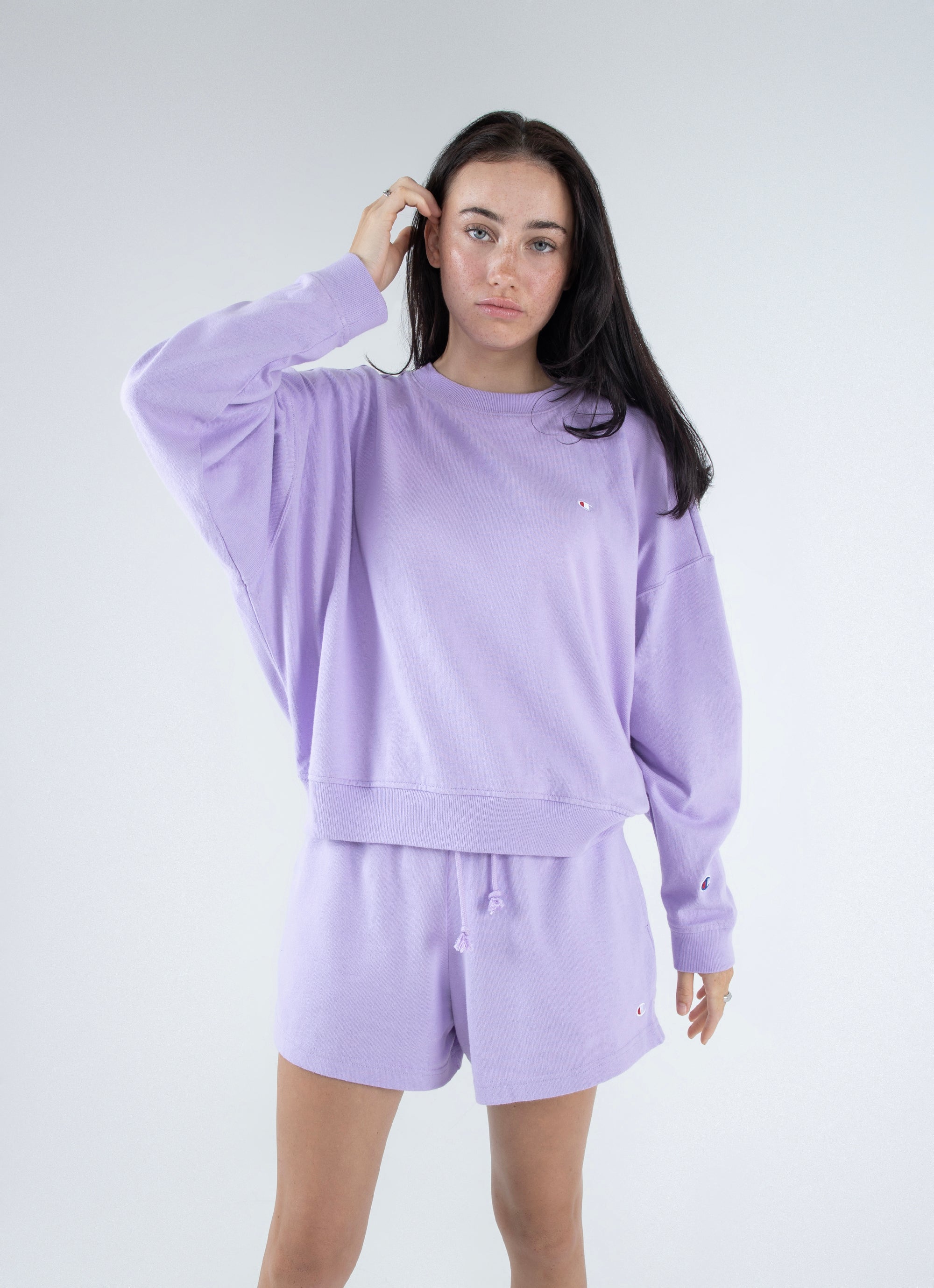 Champion sweater crop outlet top jersey