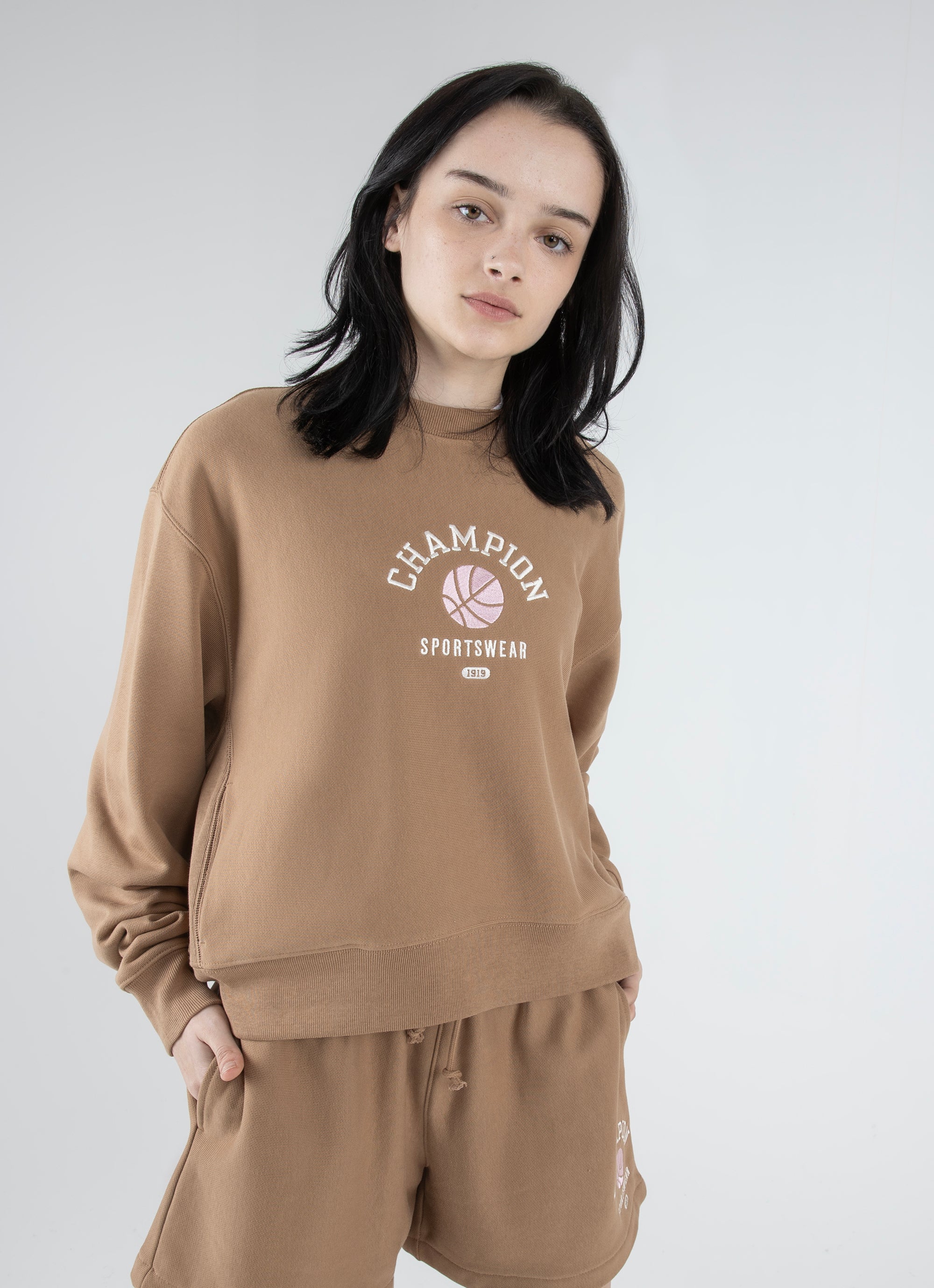 Champion women's clearance reverse weave crew