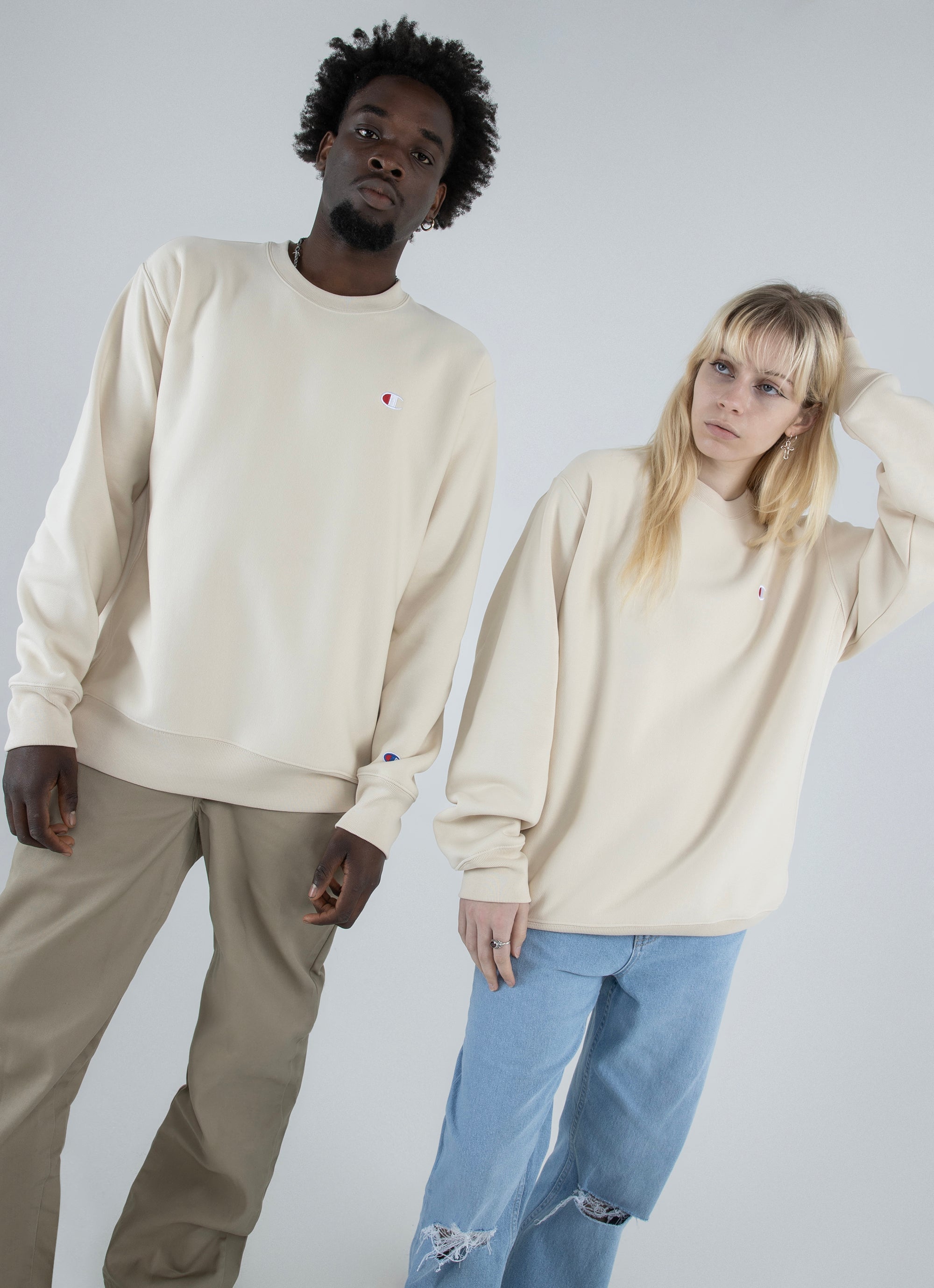 Champion beige 2024 crew neck