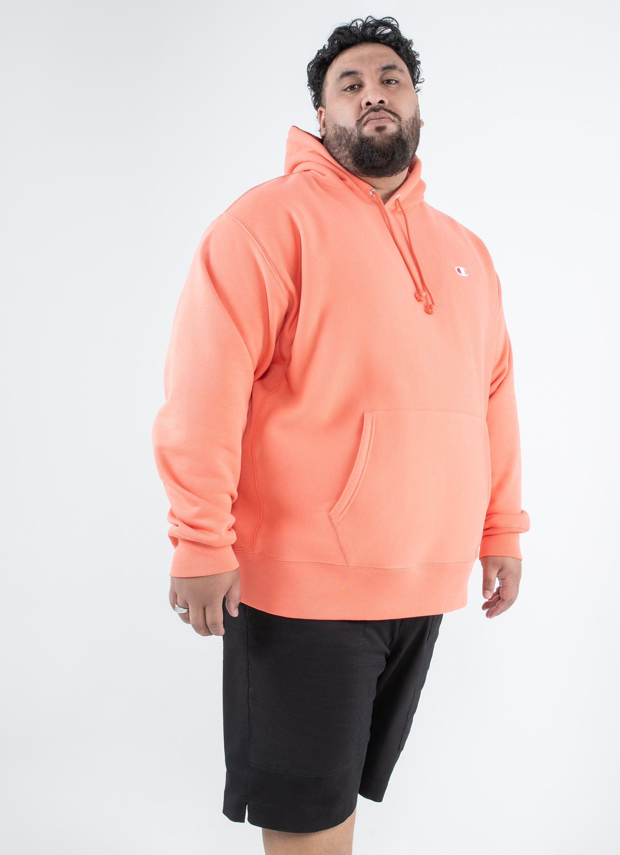 Orange and shop white champion hoodie