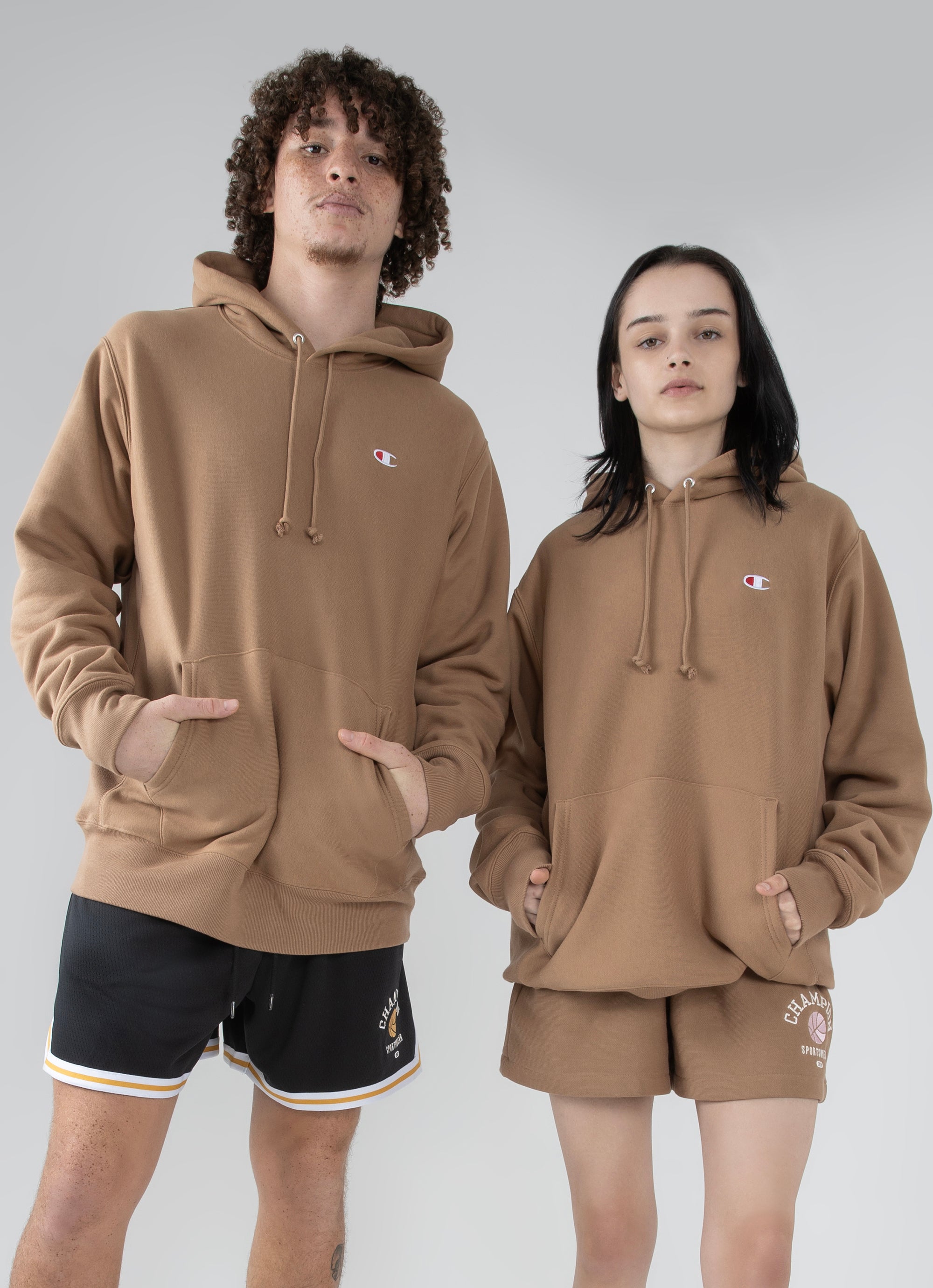 Khaki hotsell champion hoodie