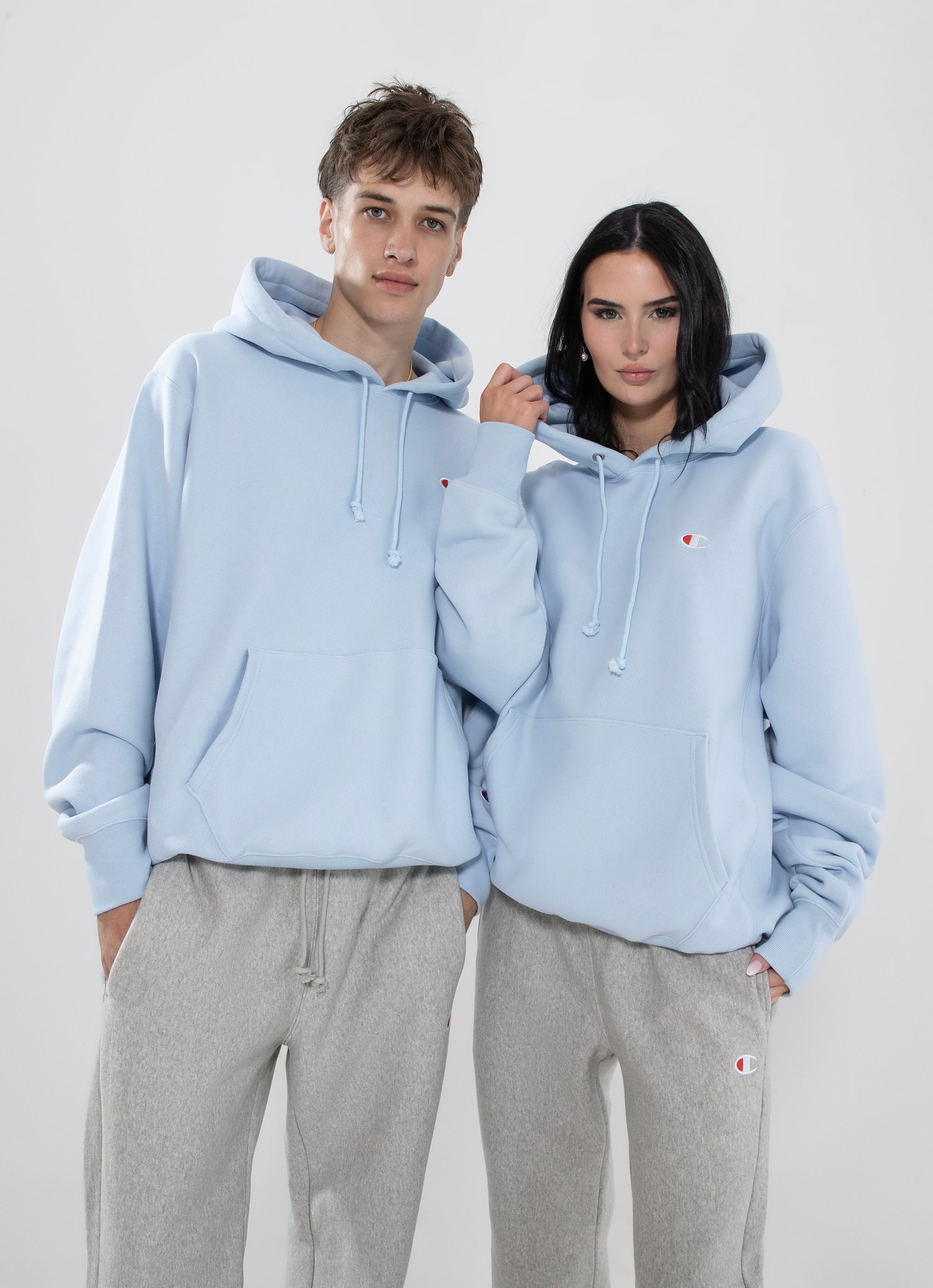 Blue fashion champion reverse weave hoodie