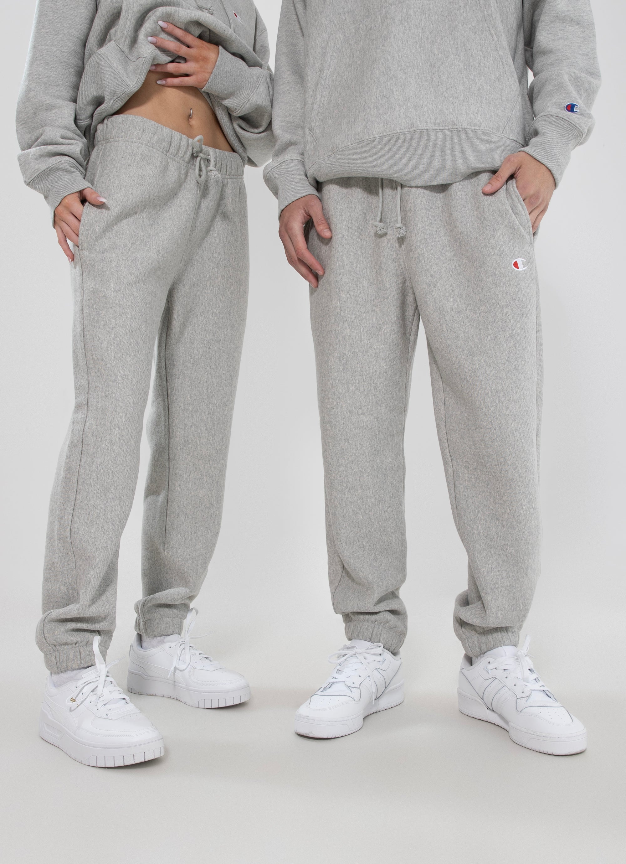 Champion Reverse Weave Relaxed Joggers in Grey Red Rat