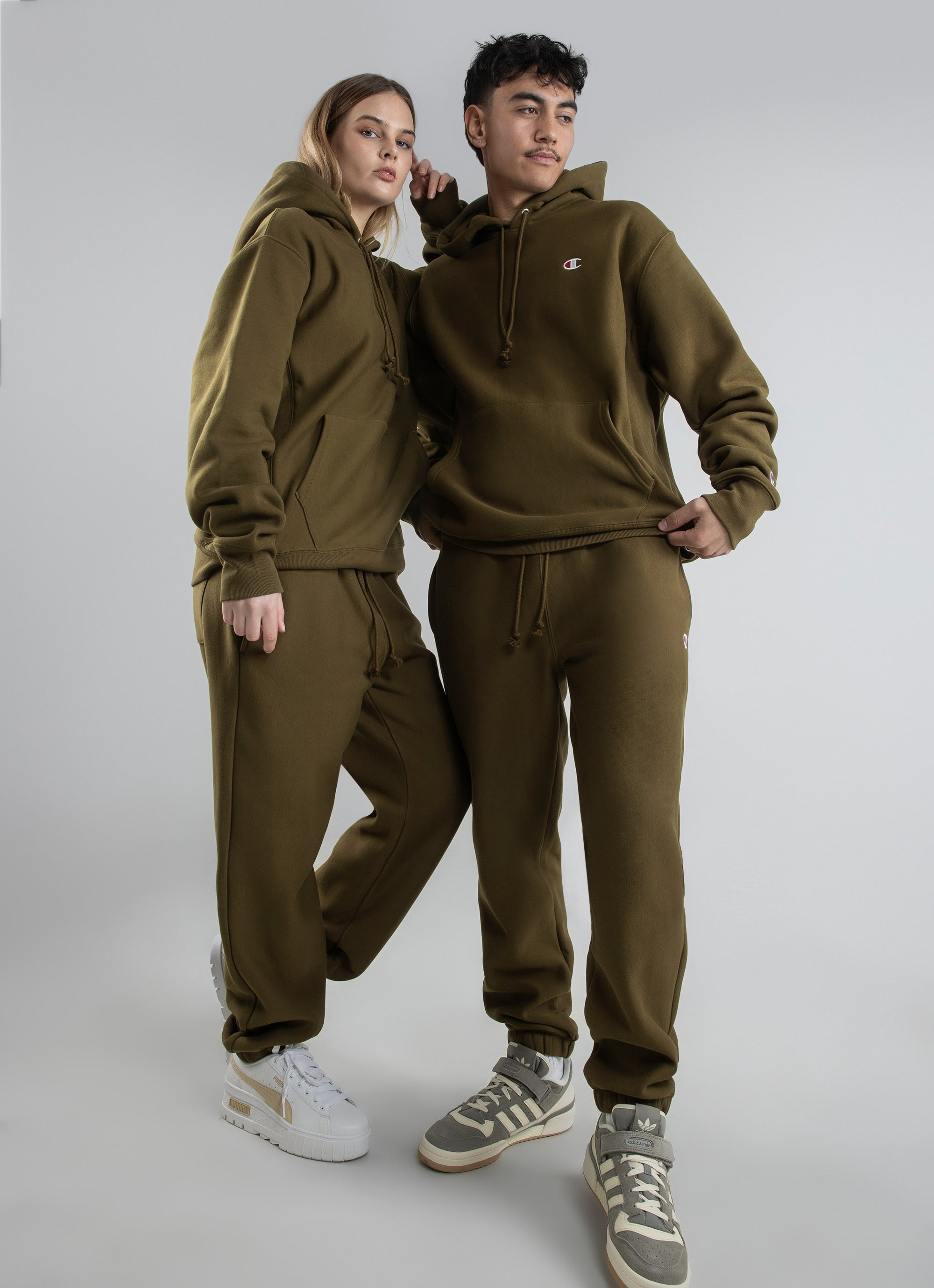 Olive green cheap champion tracksuit