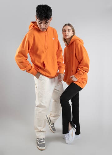 neon orange champion sweatshirt