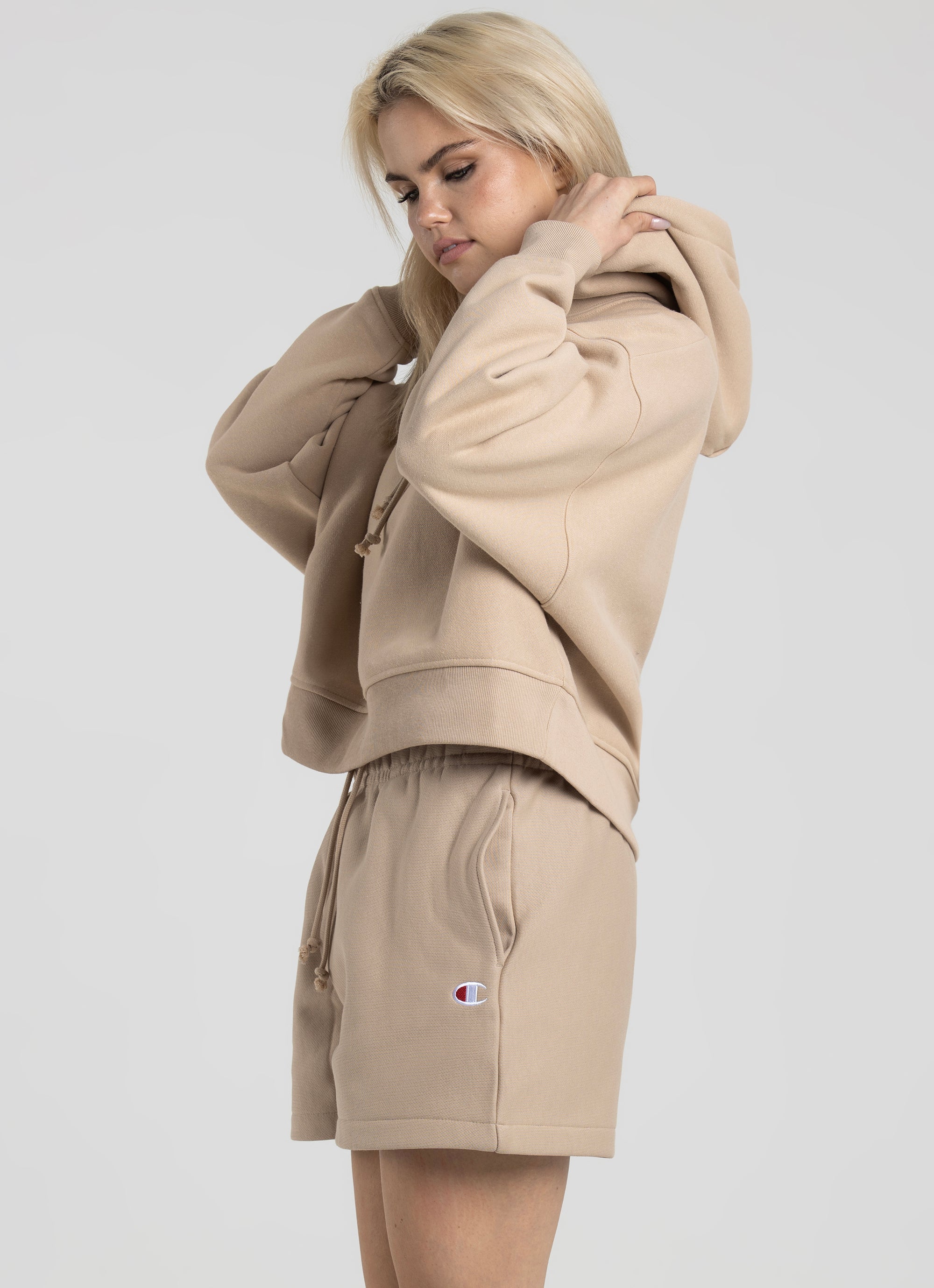 Champion hoodie womens clearance tan