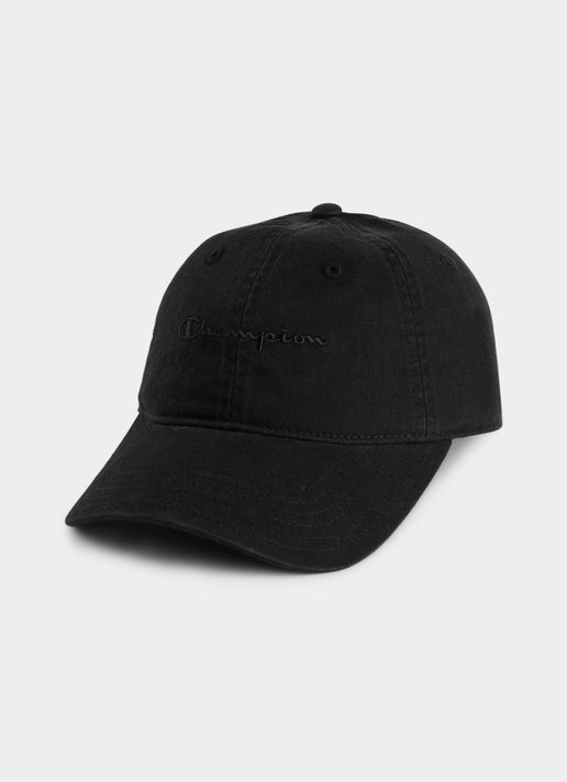 Champion Script Cap in Black | Red Rat