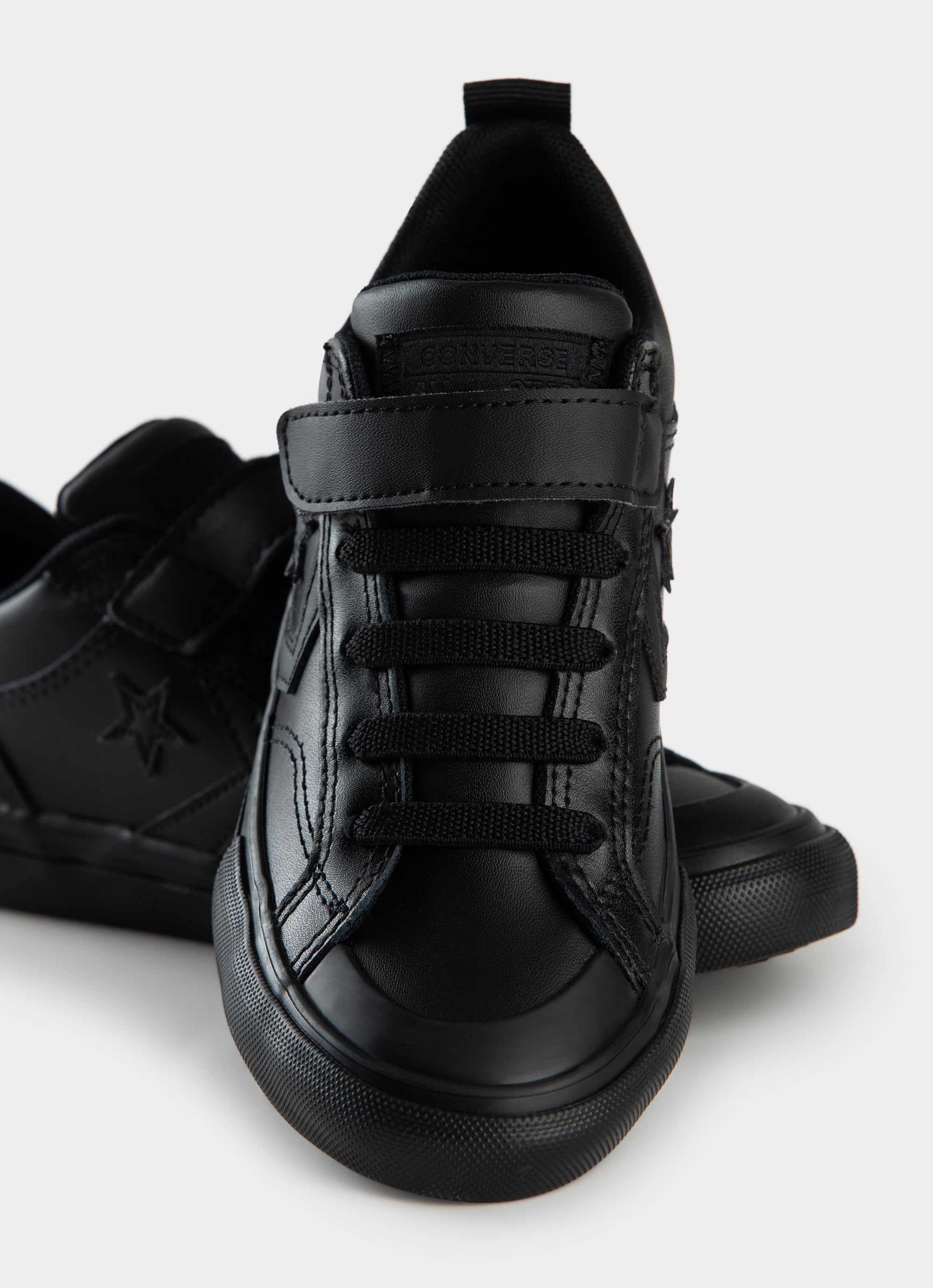 Kids black velcro converse hotsell