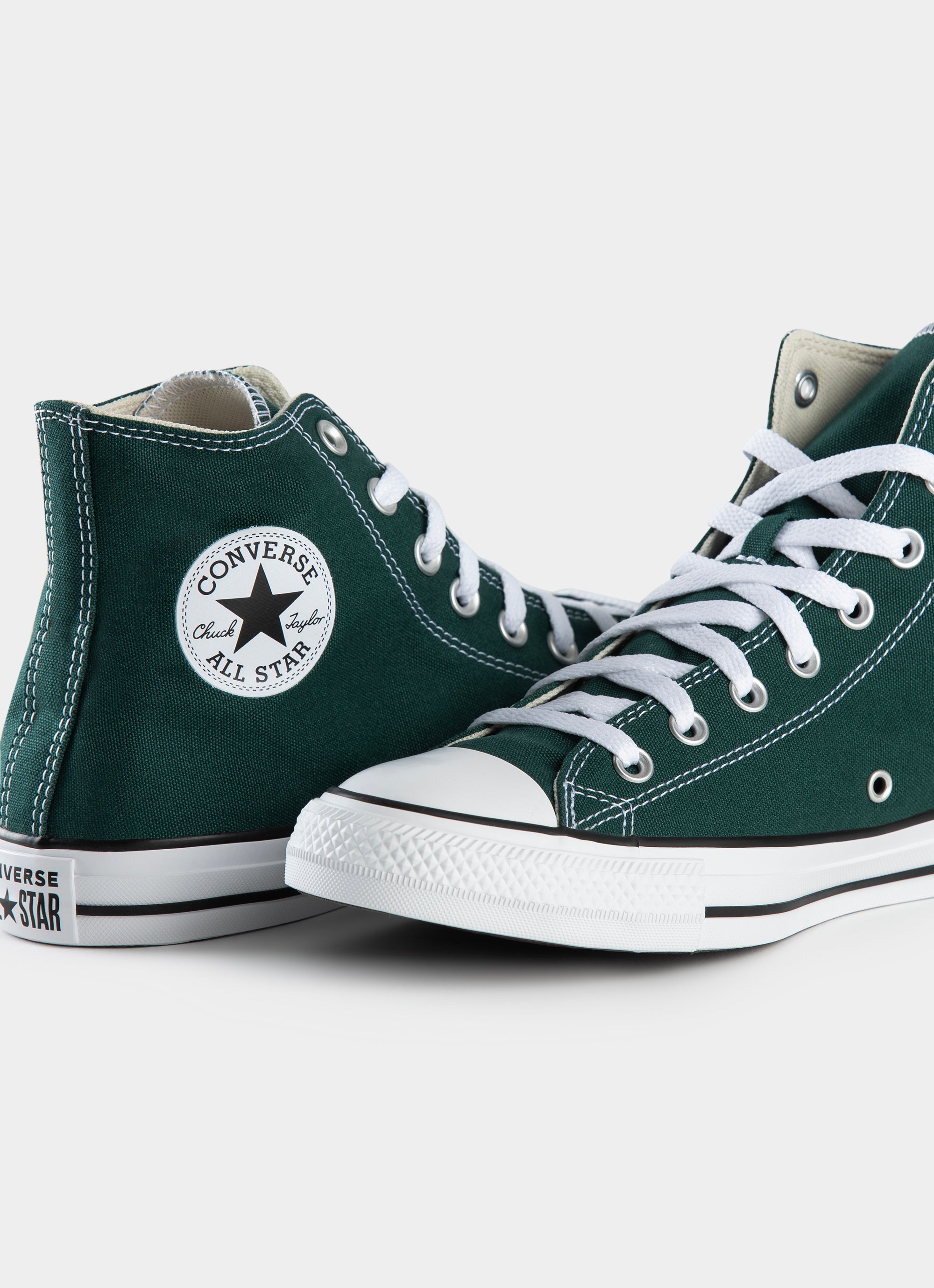 Green converse shop slip ons