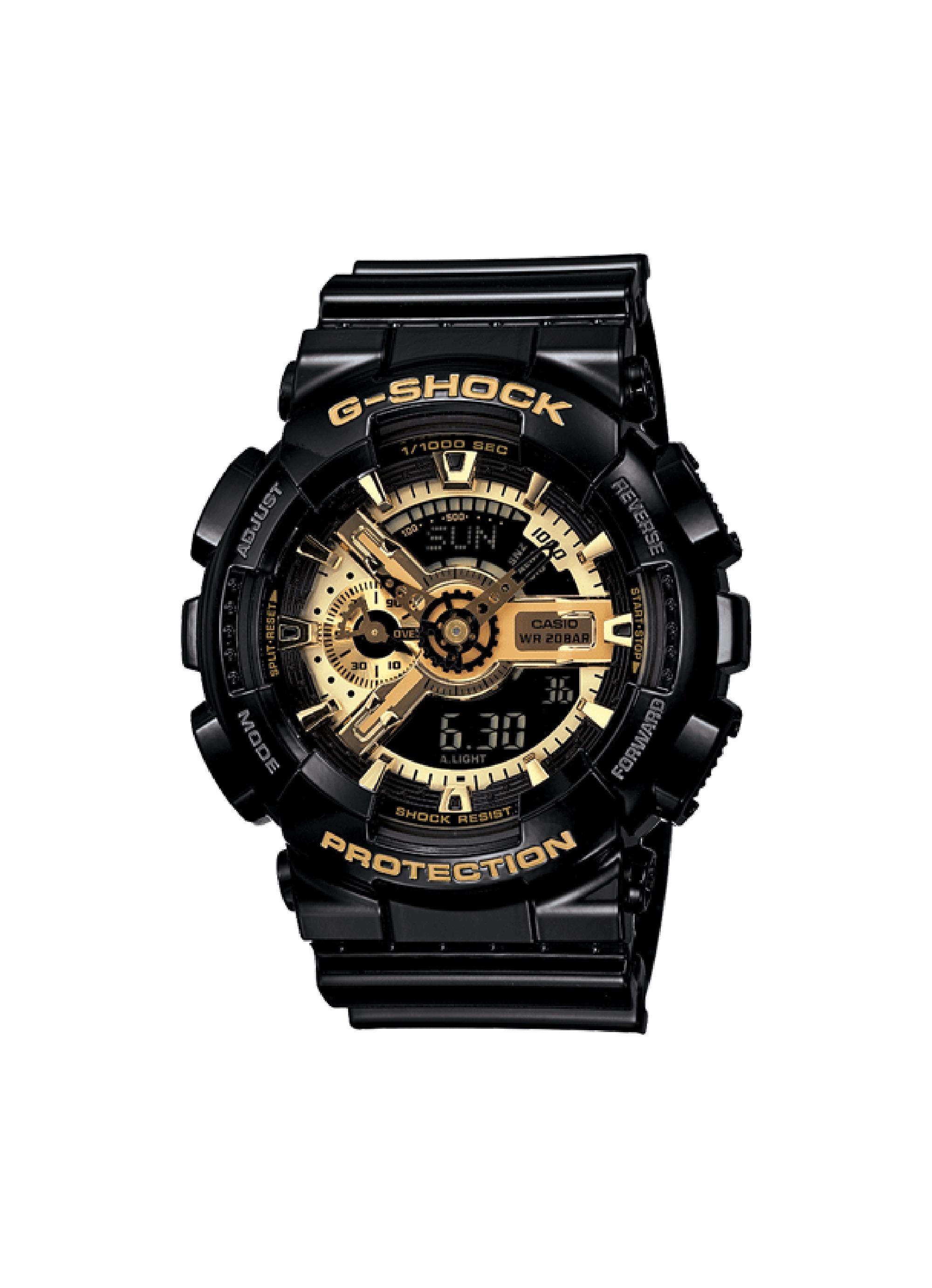 G shock ga on sale 110 gold black