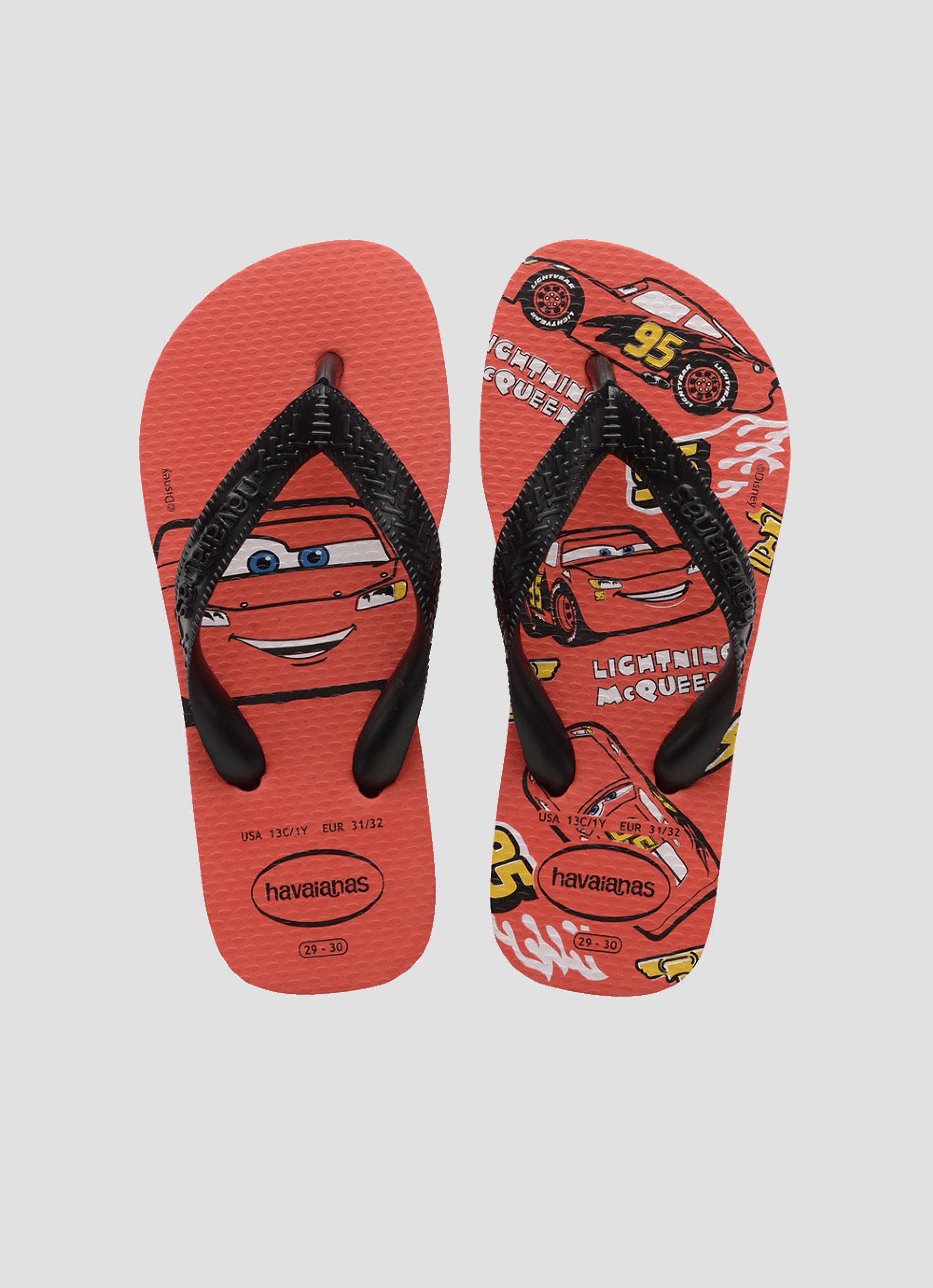 Lightning mcqueen flip flops hot sale