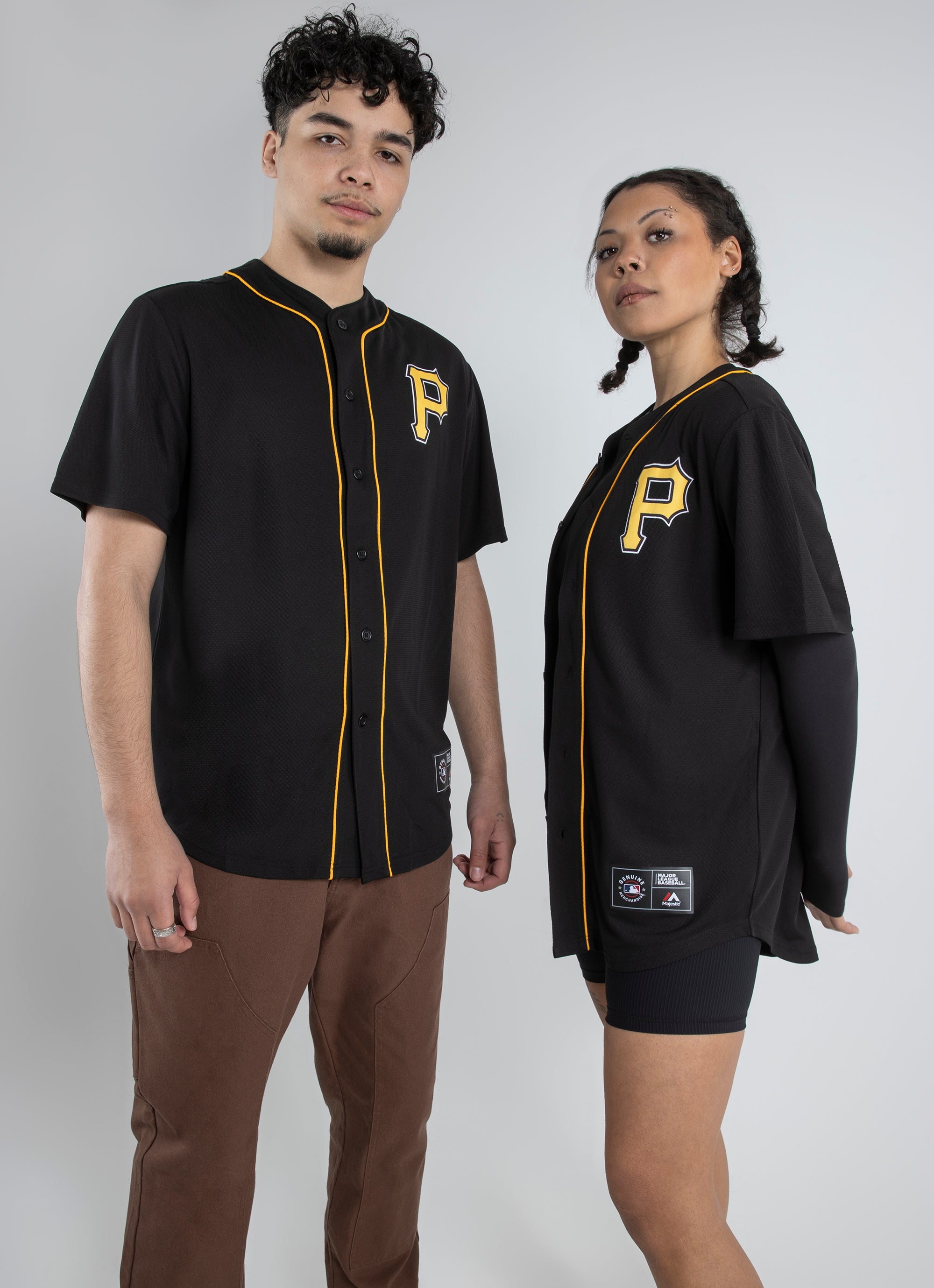Pittsburgh Pirates Boys Majestic MLB Baseball jersey BLACK