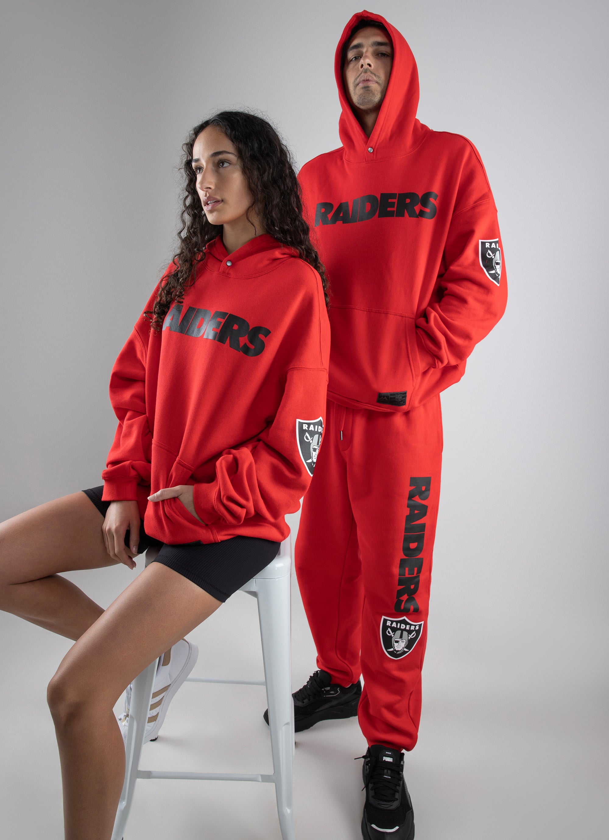 Majestic Nfl Las Vegas Raiders Wordmark Hoodie - Big & Tall in Red