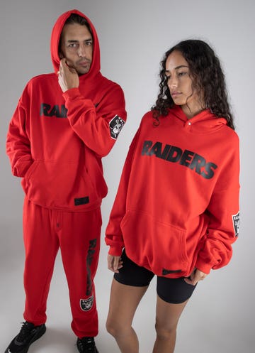 Majestic Nfl Las Vegas Raiders Fleece Track Pants in Red