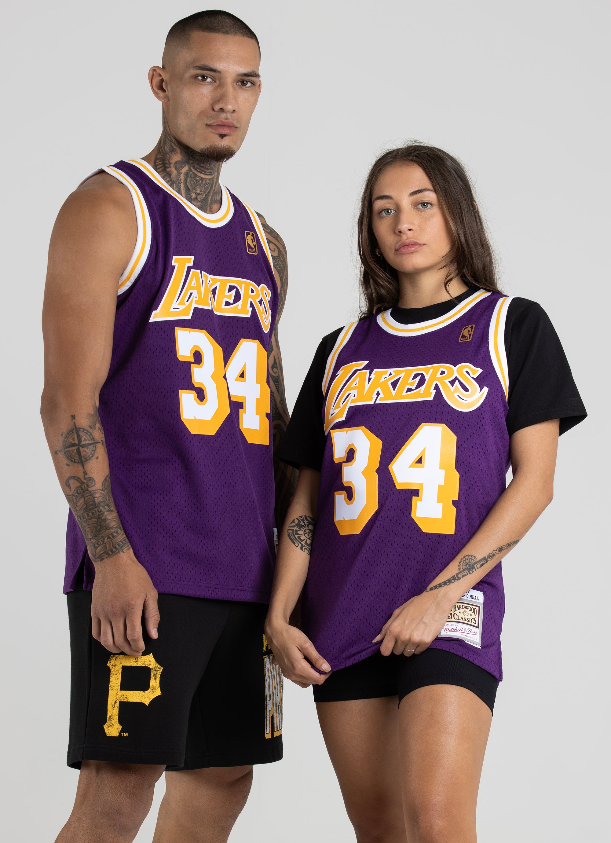Mitchell & Ness NBA LOS ANGELES LAKERS - Club wear - dark purple/purple 
