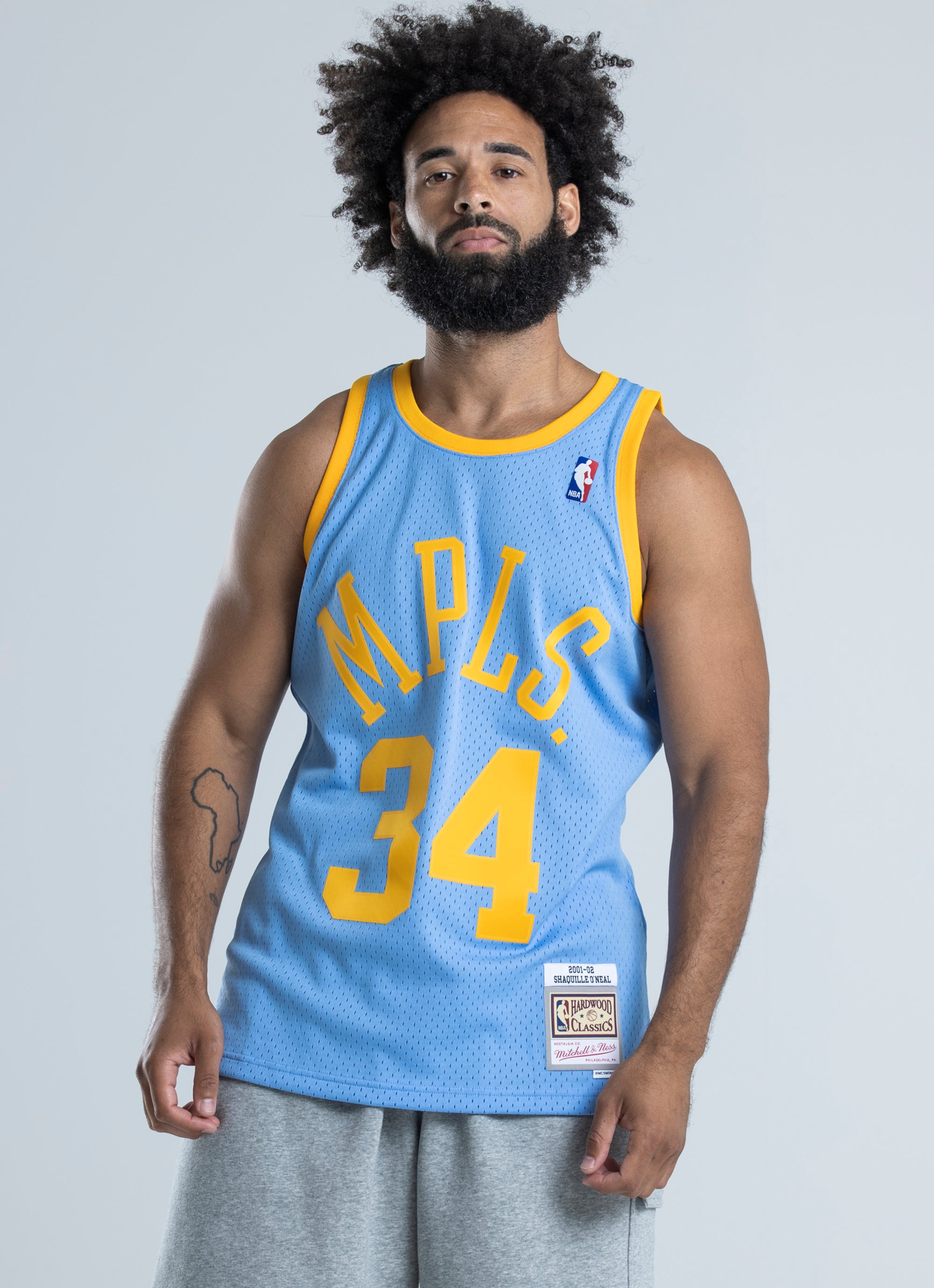 mitchell and ness blue lakers jersey