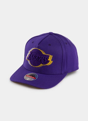 Men's Mitchell & Ness Purple Los Angeles Lakers Area Code Snapback Hat