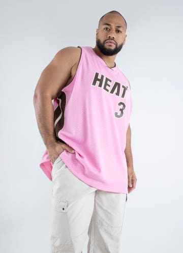 Nike, Shirts, Miami Heat 3 Dwyane Wade Nike Pink Jersey Xl Nike Nba