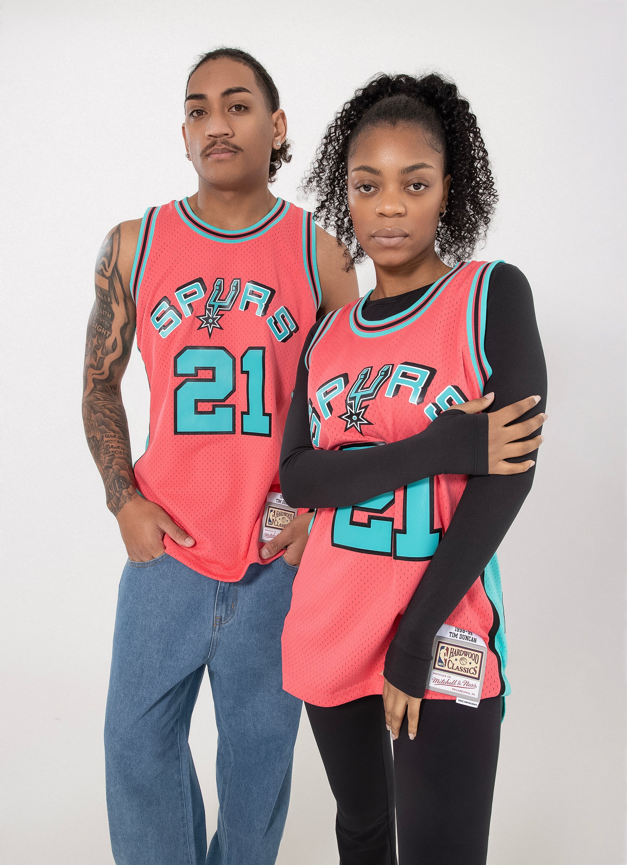 Mitchell & Ness Nba San Antonio Spurs Tim Duncan 98-99 Swingman Jersey in  Pink | Red Rat