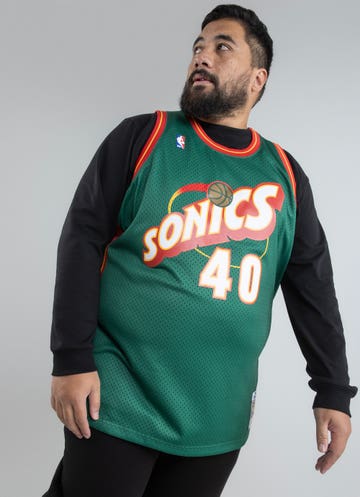 Women's Mitchell & Ness Shawn Kemp Green Seattle SuperSonics 1995