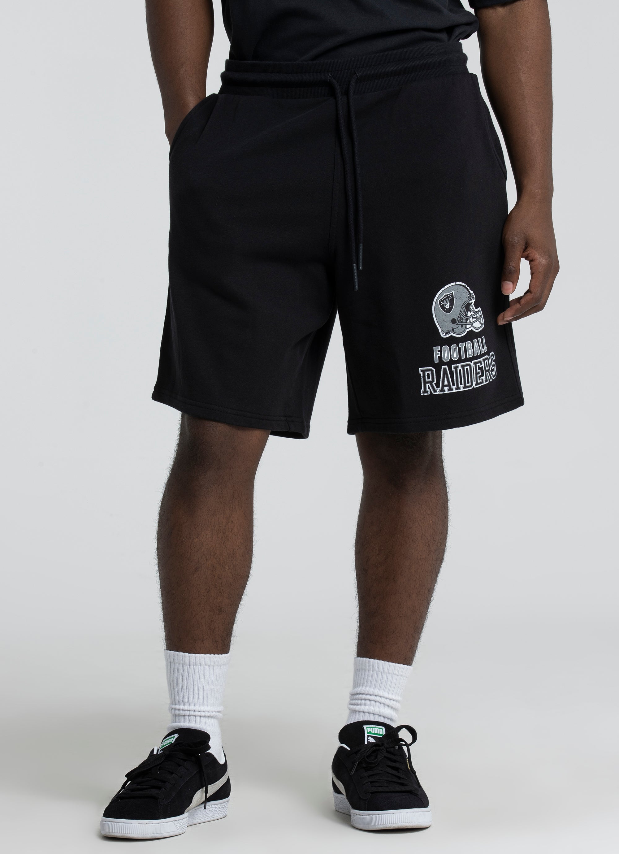 Lids Las Vegas Raiders Mitchell & Ness Team Essentials Nylon Shorts - Black