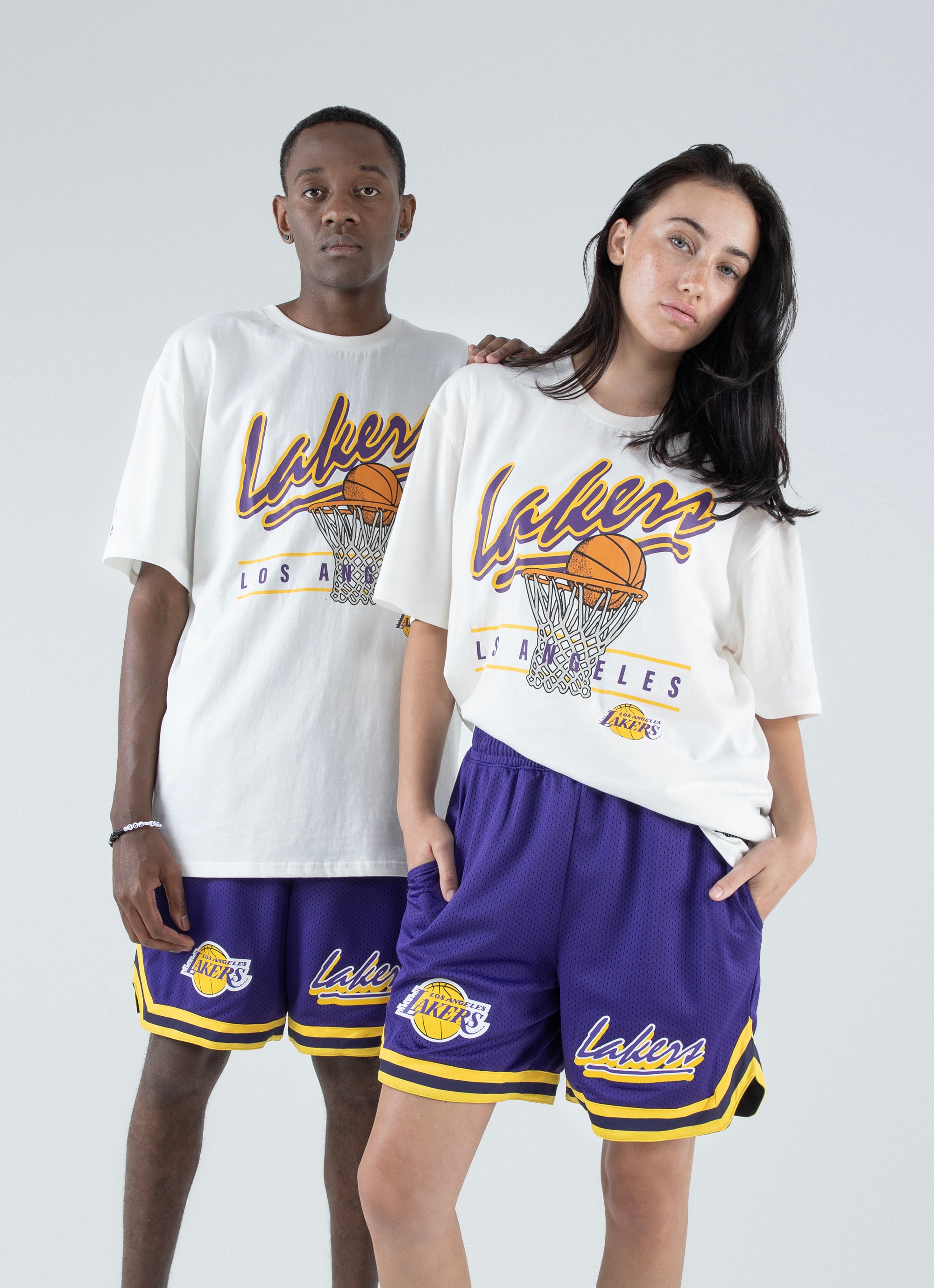 Laker shorts with lakers on 2024 the front