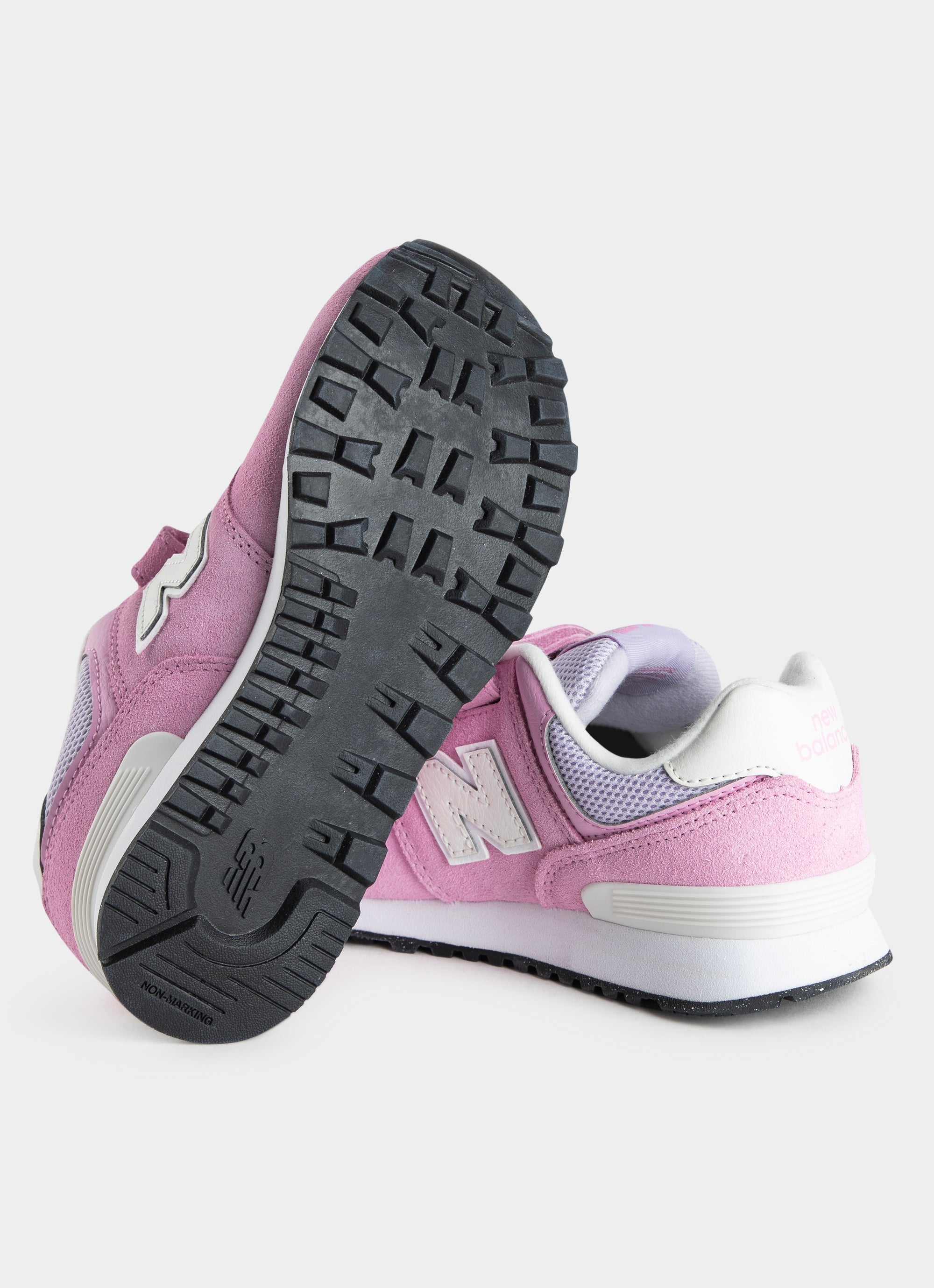 New Balance 574 Shoes Kids in Pink Red Rat