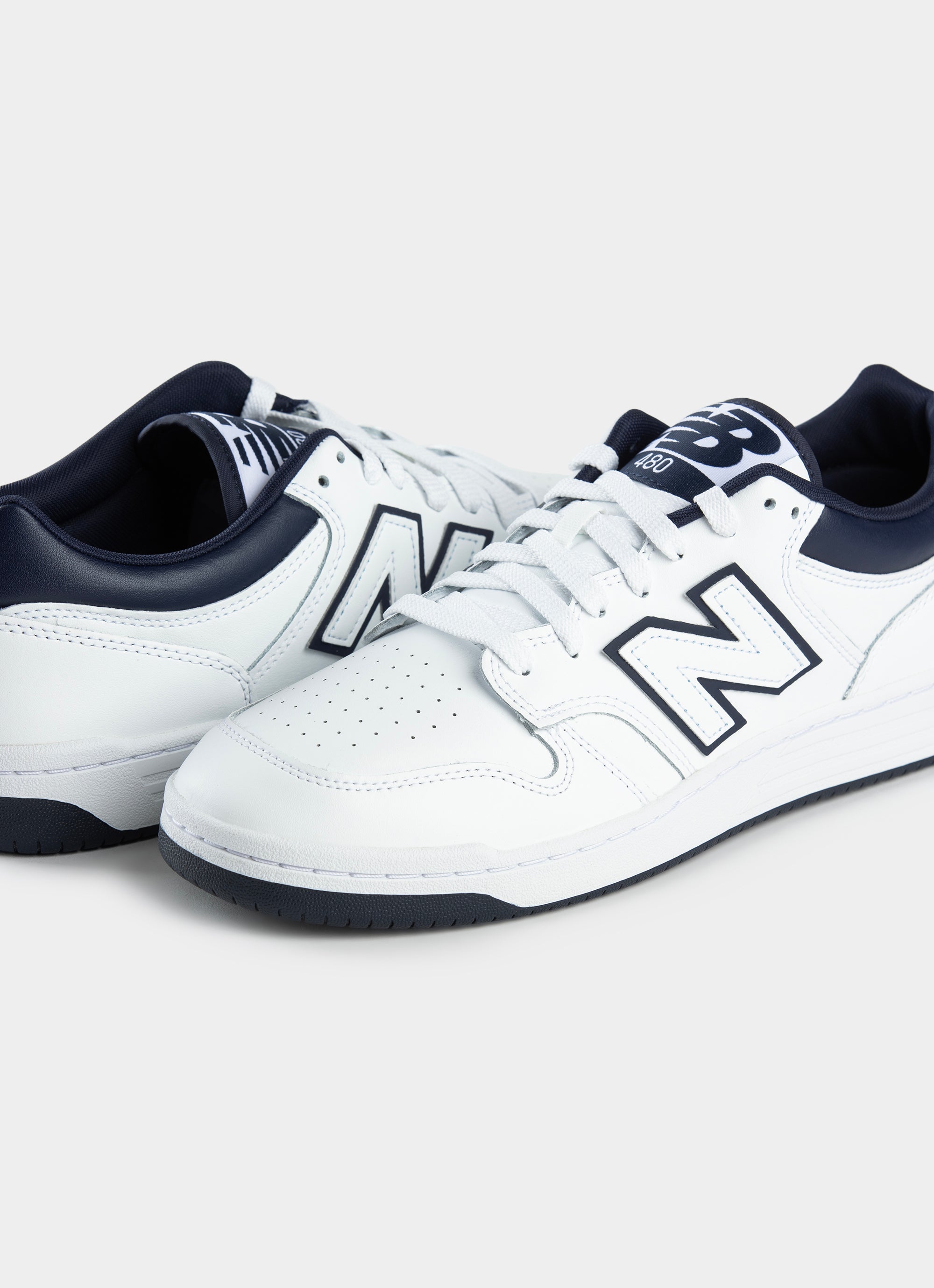 New Balance Bb480 Shoes in White | Red Rat