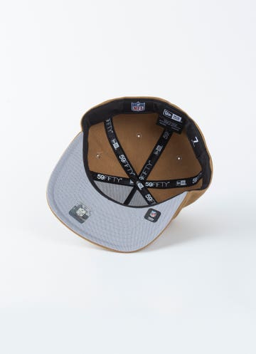 Las Vegas Raiders Brown White Basic New Era 59FIFTY Fitted Hat