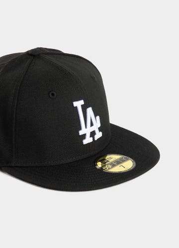 Black New Era MLB LA Dodgers 59FIFTY Cap