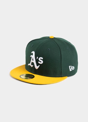 New Era 9FORTY MLB Oakland Athletics Cap - Dark Green/Yellow