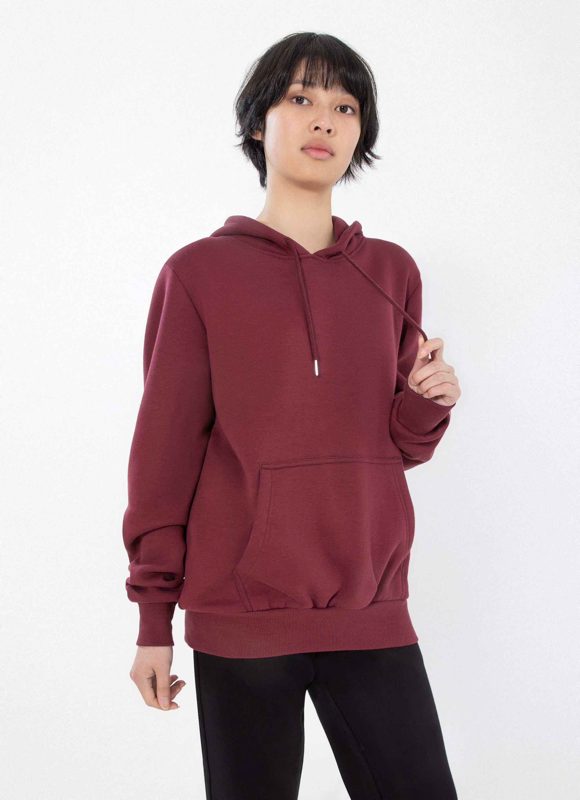 New Era Hoodie in Maroon Red Rat