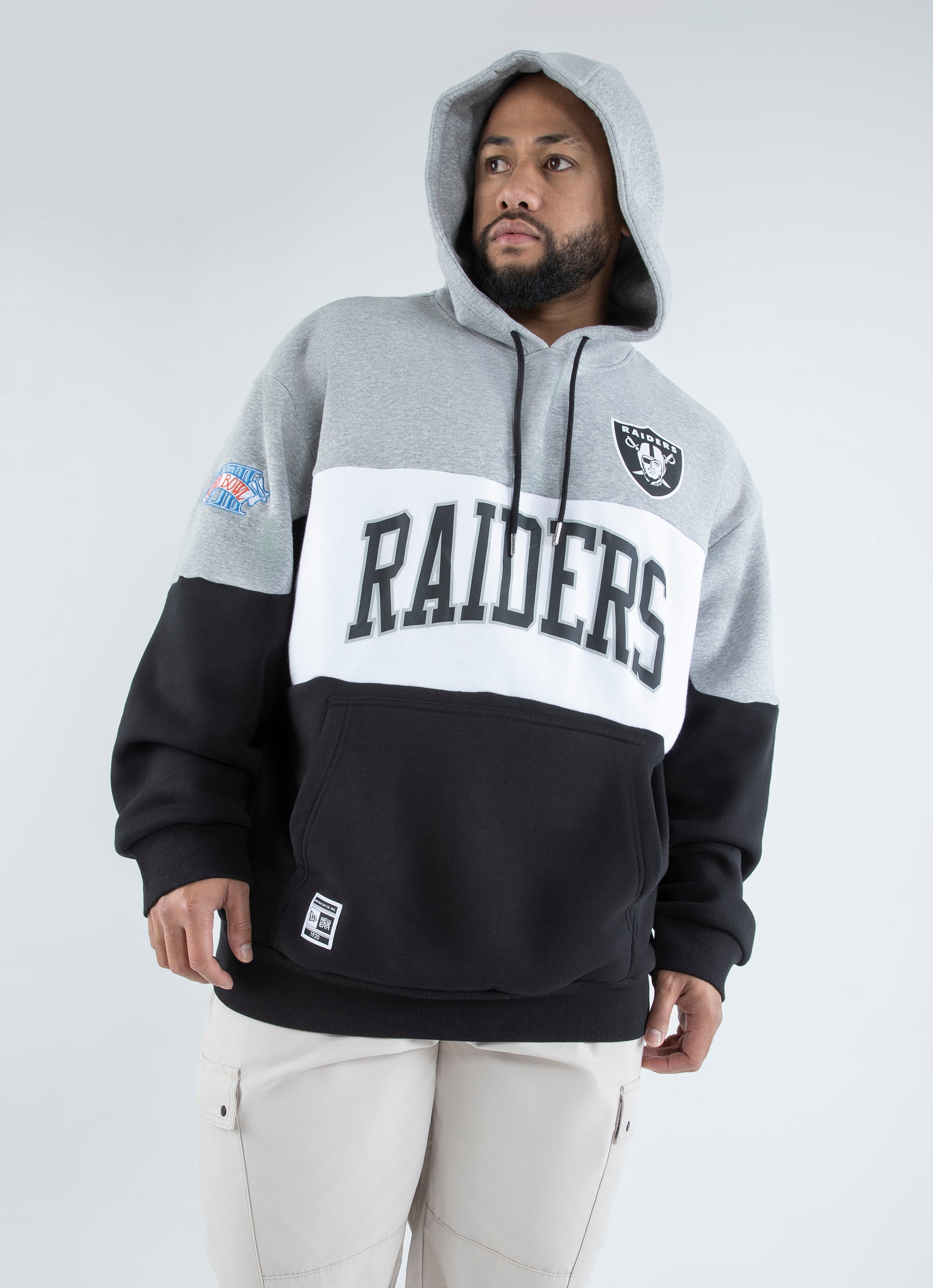 Las Vegas Raiders New Era Big & Tall NFL Pullover Hoodie - Black