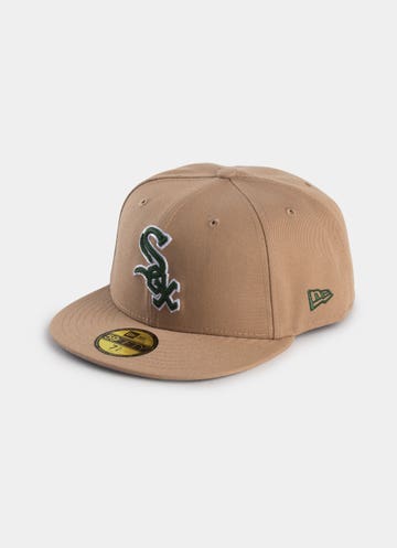 Chicago White Sox New Era Wheat 59FIFTY Fitted Hat - Tan